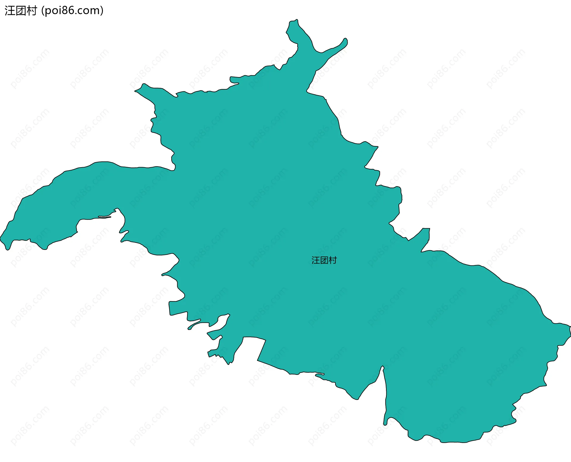 汪团村边界地图
