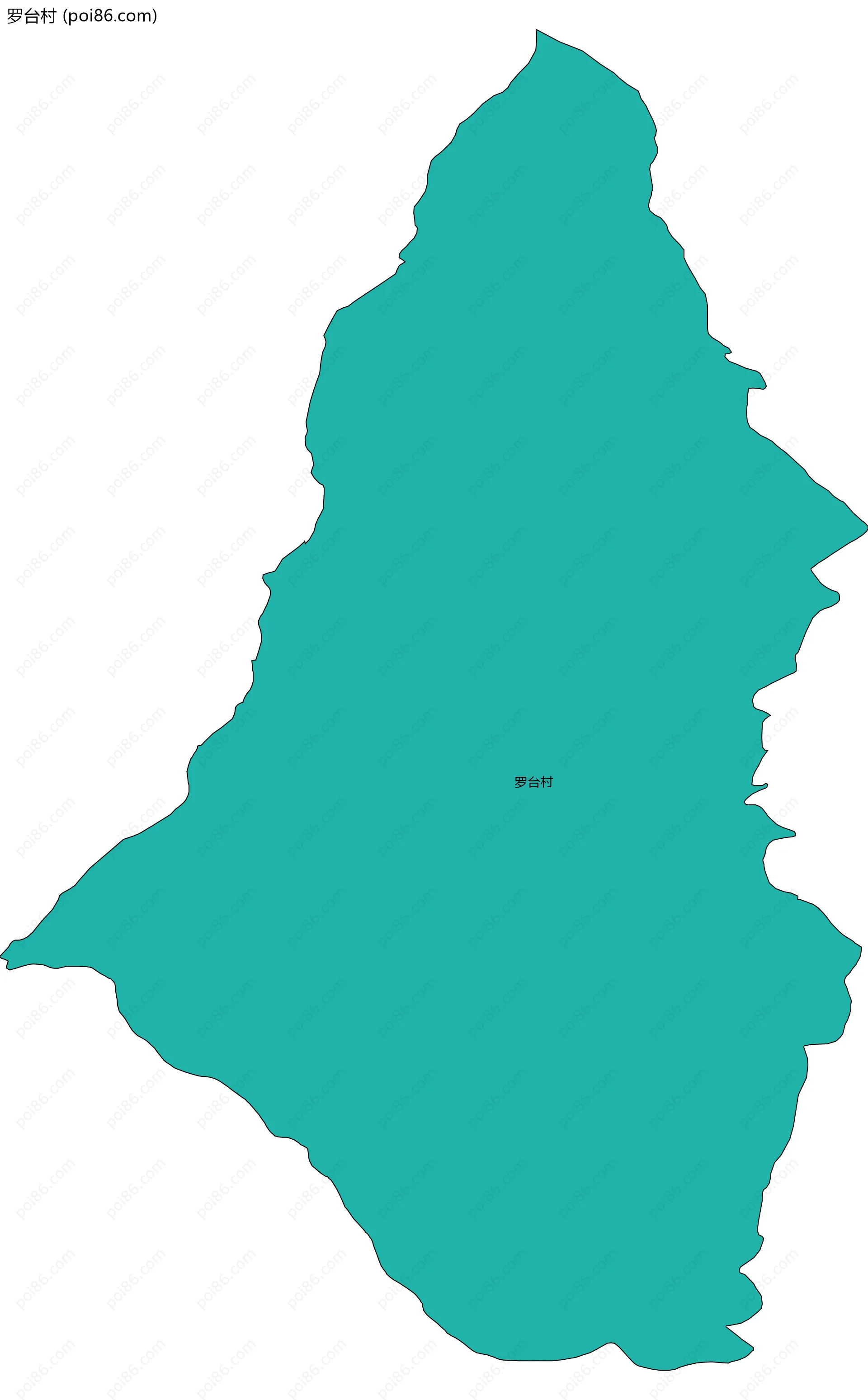 罗台村边界地图