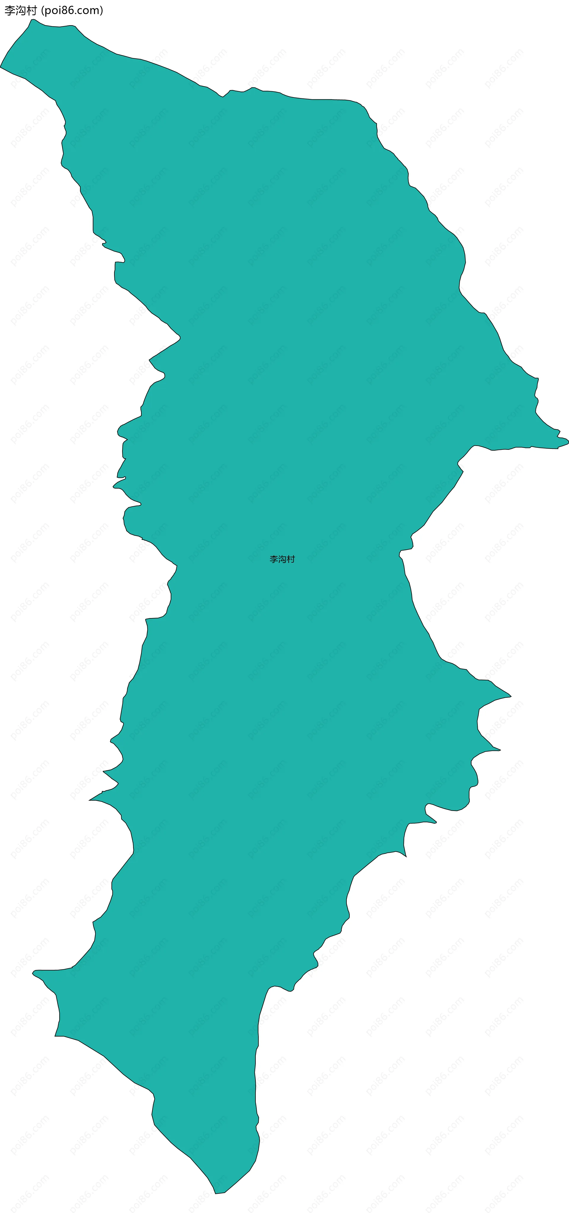 李沟村边界地图