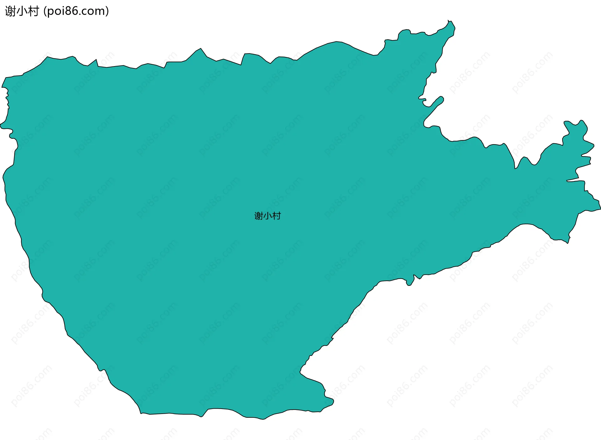 谢小村边界地图