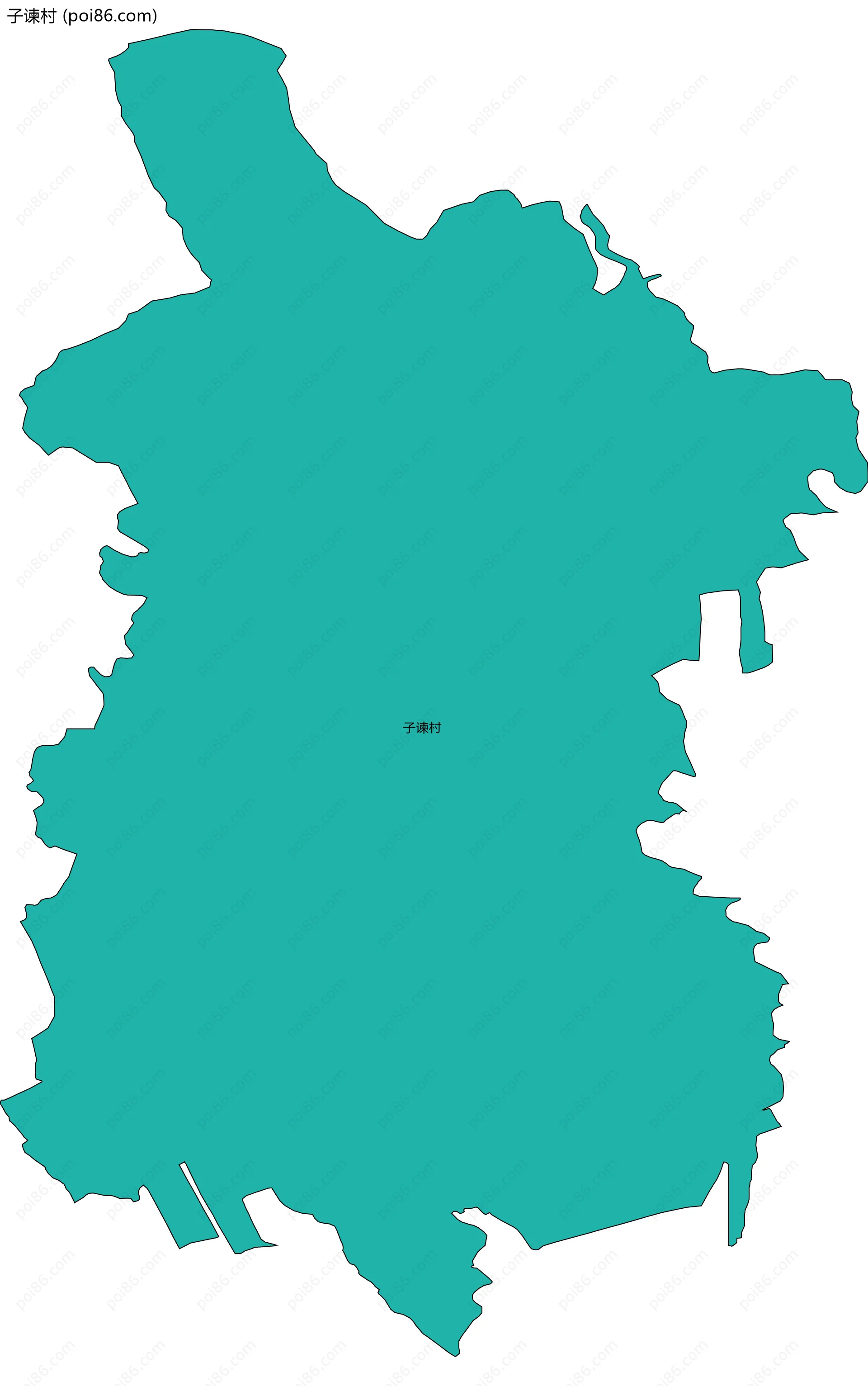 子谏村边界地图