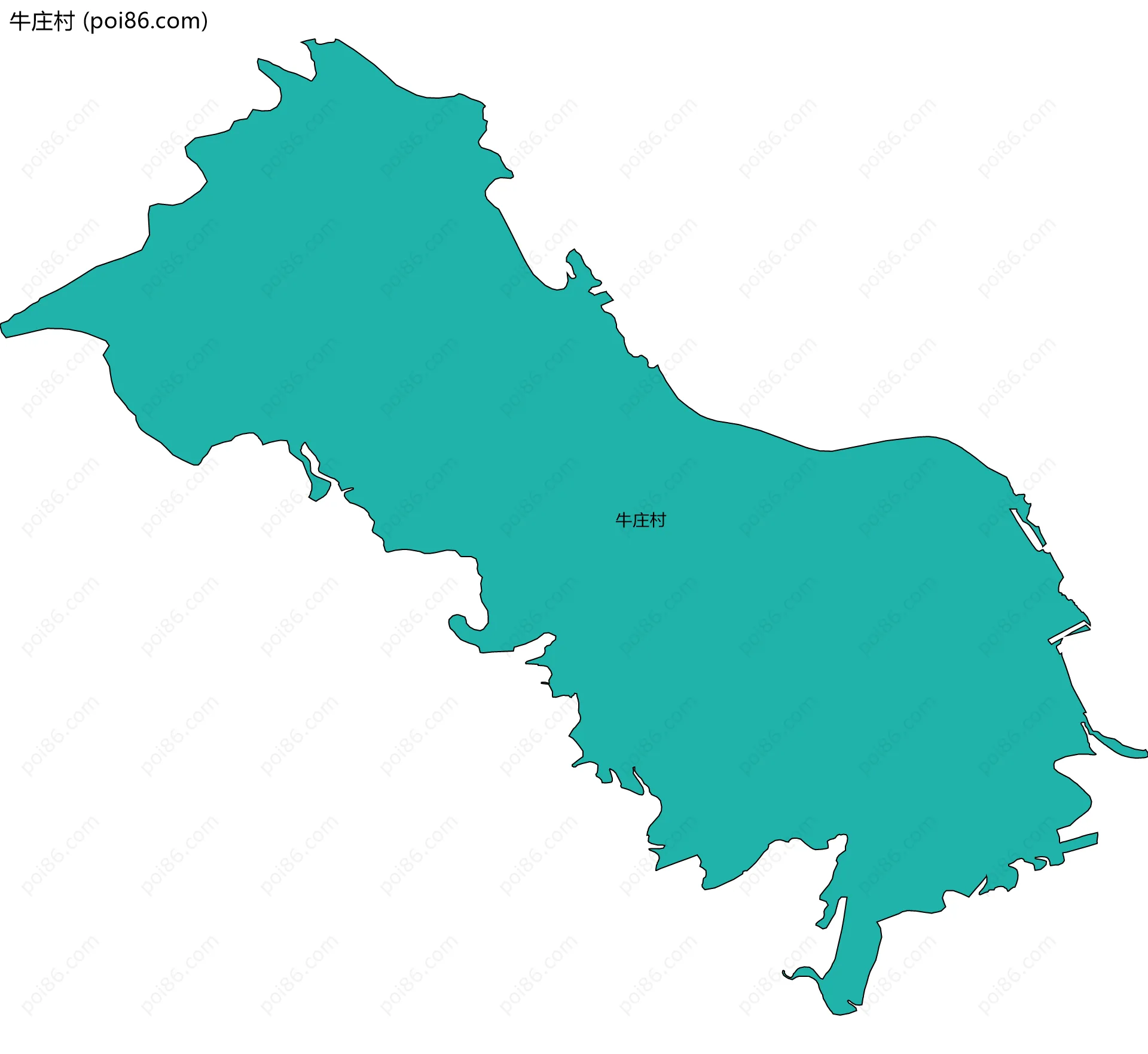 牛庄村边界地图