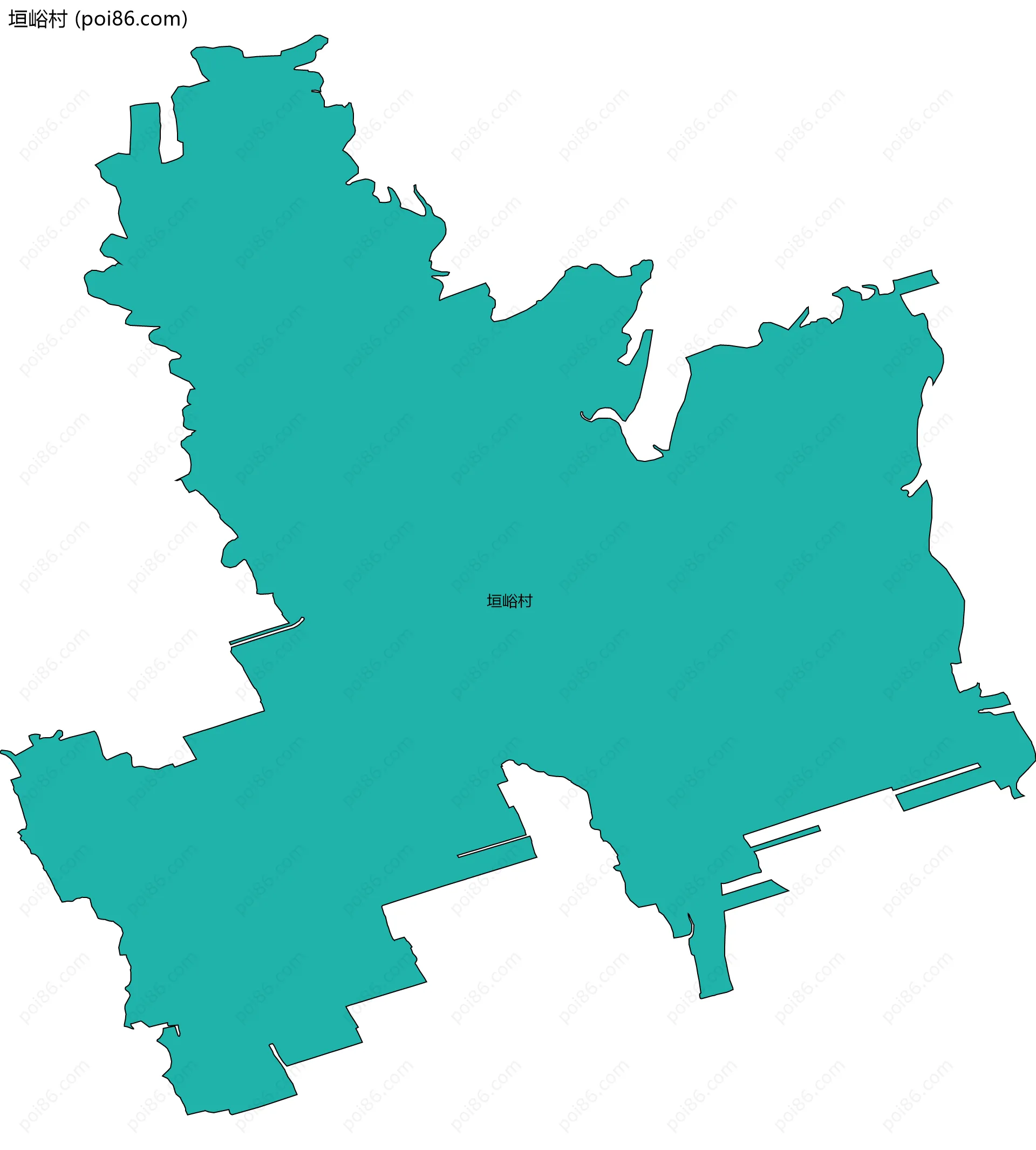 垣峪村边界地图