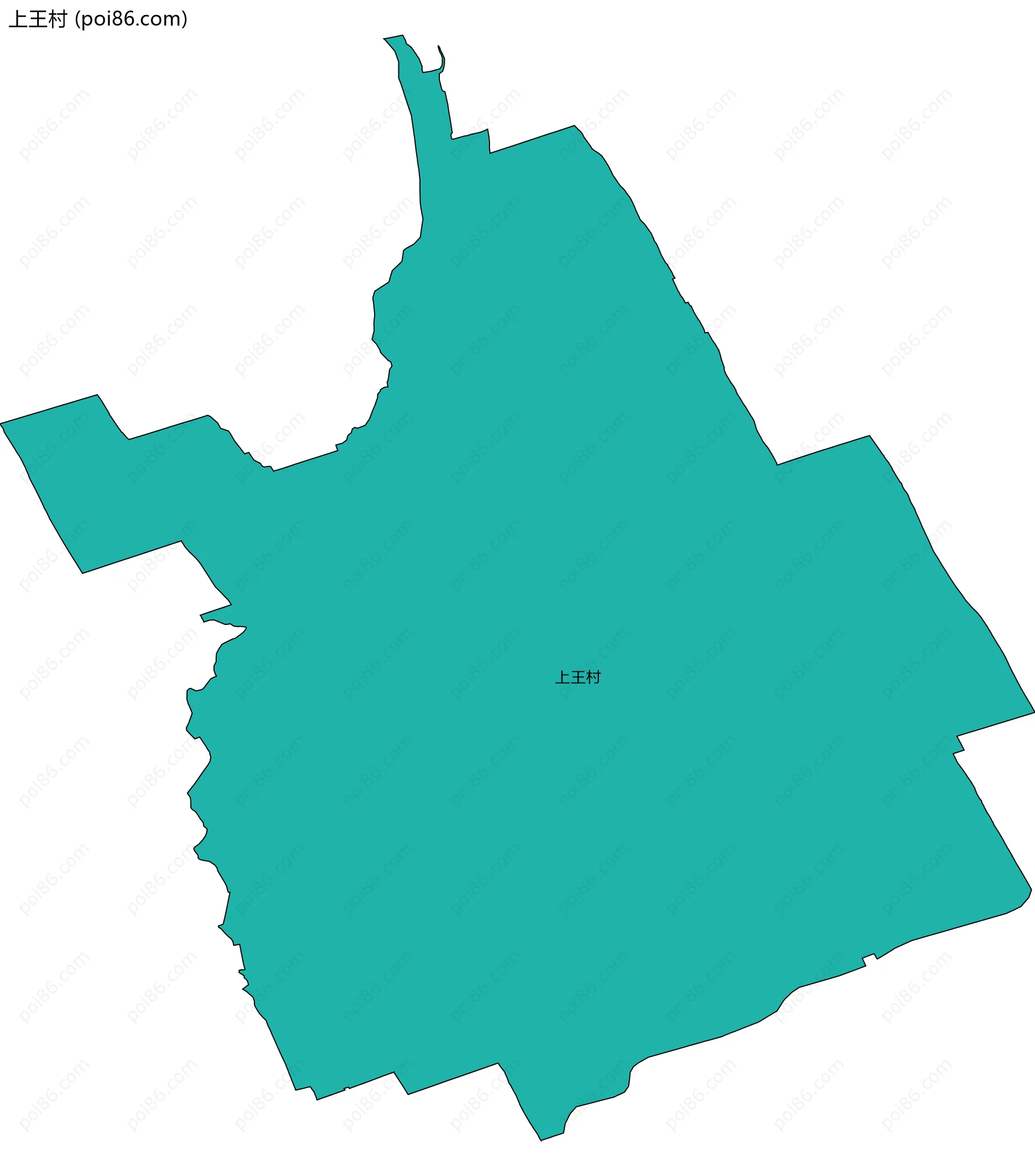 上王村边界地图