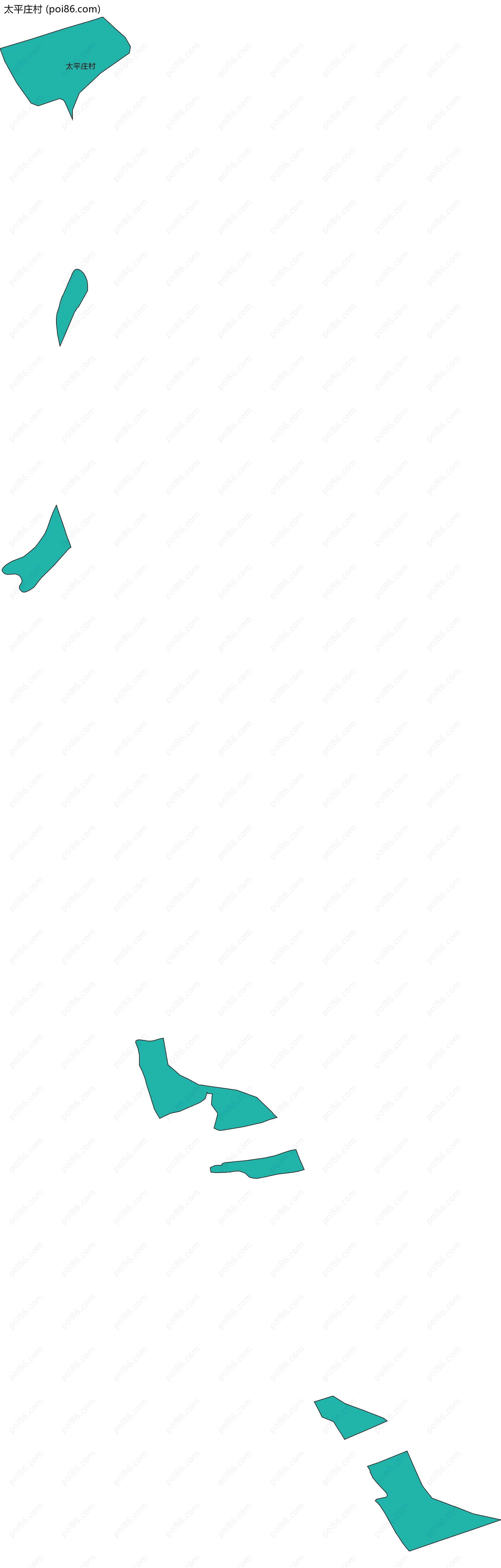 太平庄村边界地图