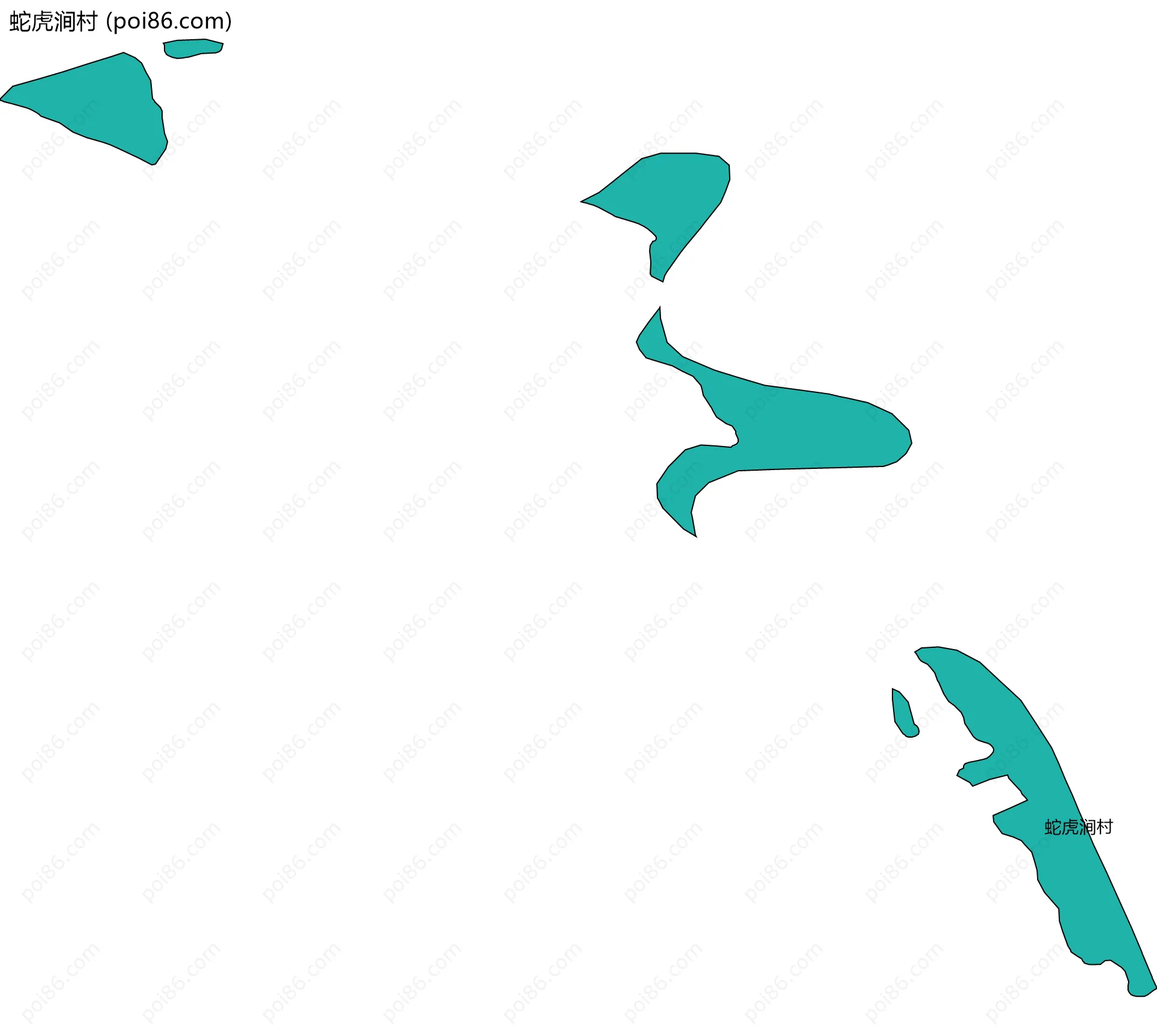 蛇虎涧村边界地图