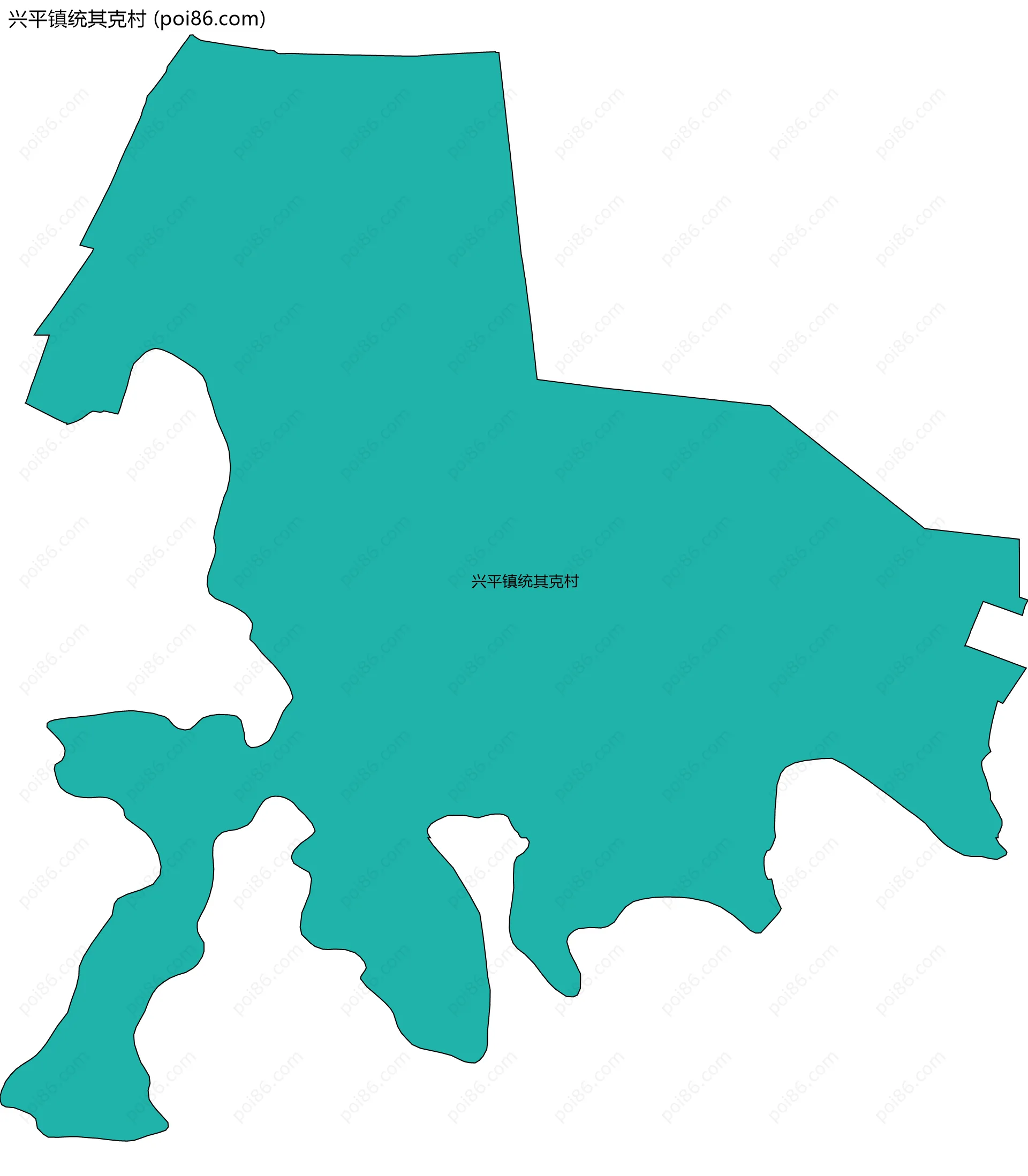 兴平镇统其克村边界地图