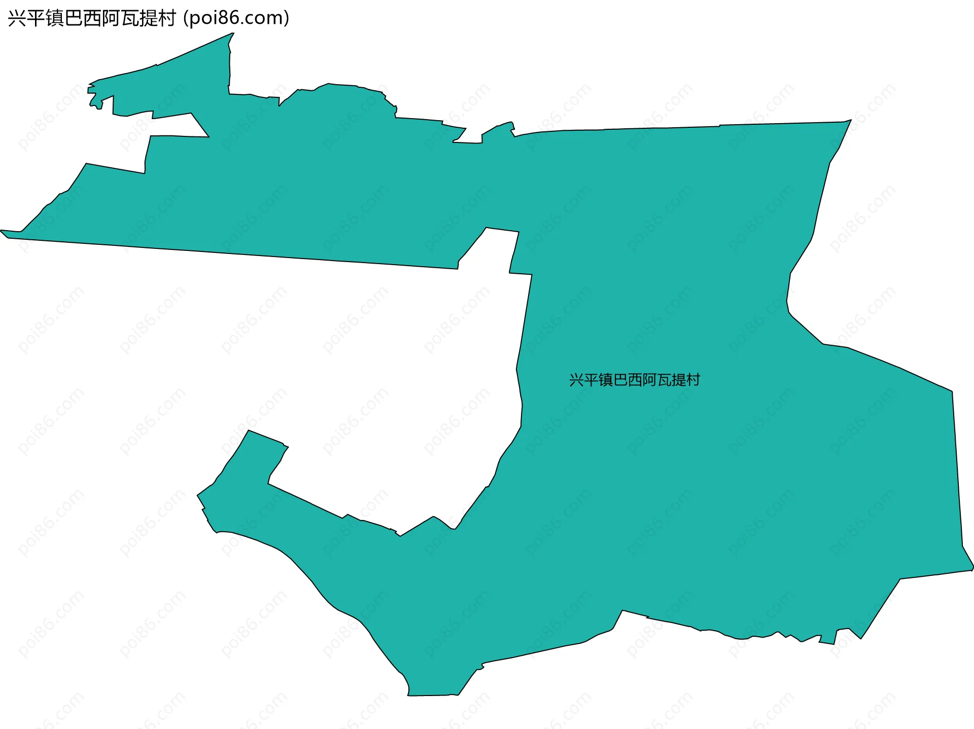 兴平镇巴西阿瓦提村边界地图