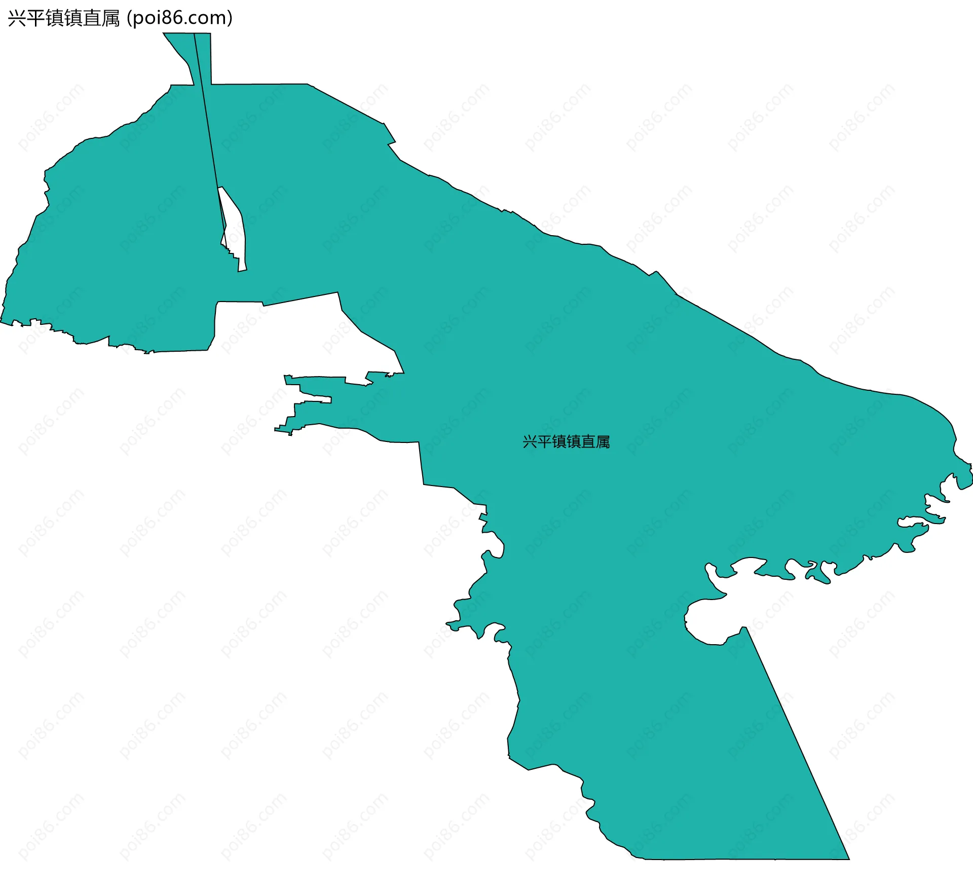 兴平镇镇直属边界地图