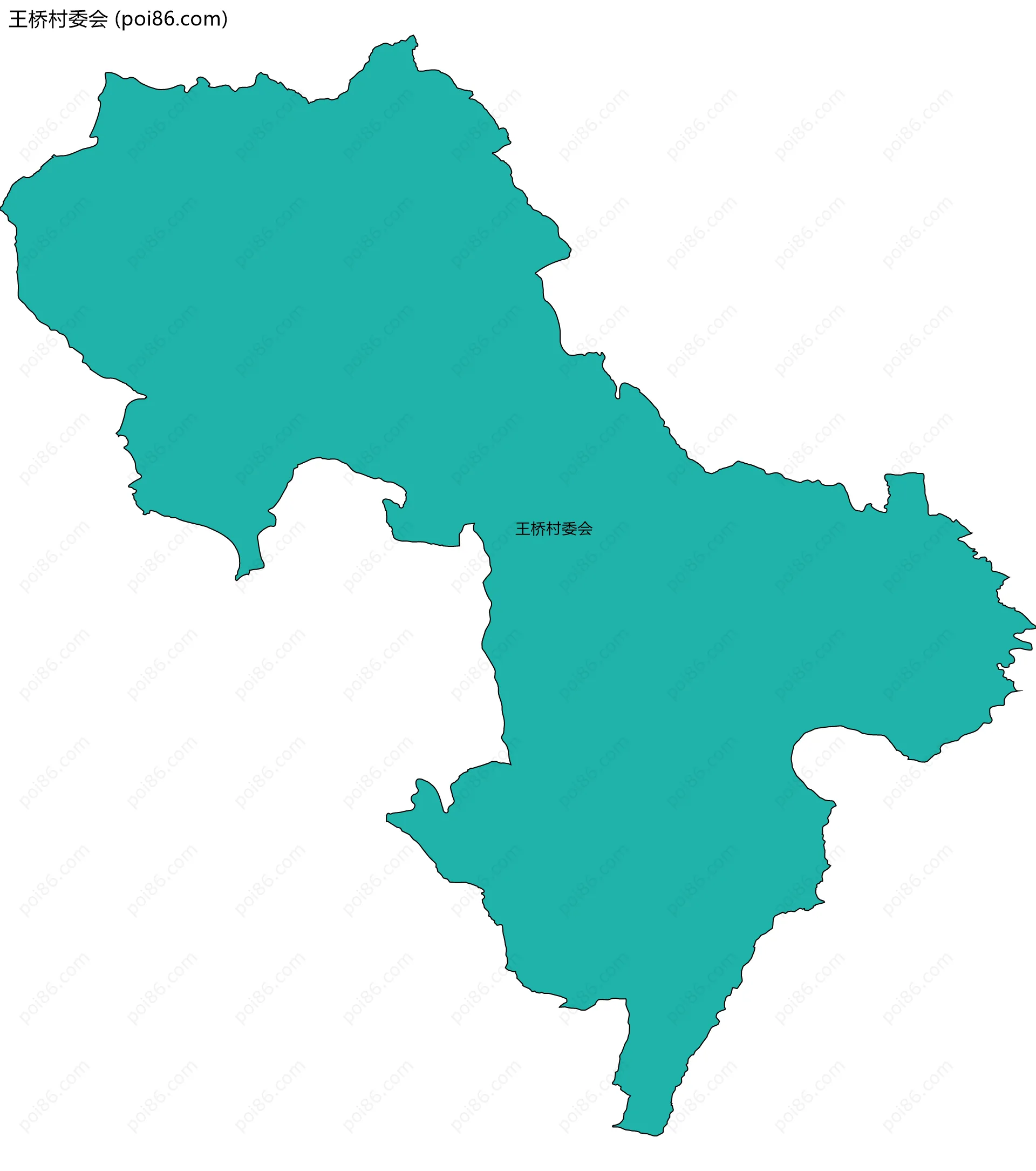 王桥村委会边界地图