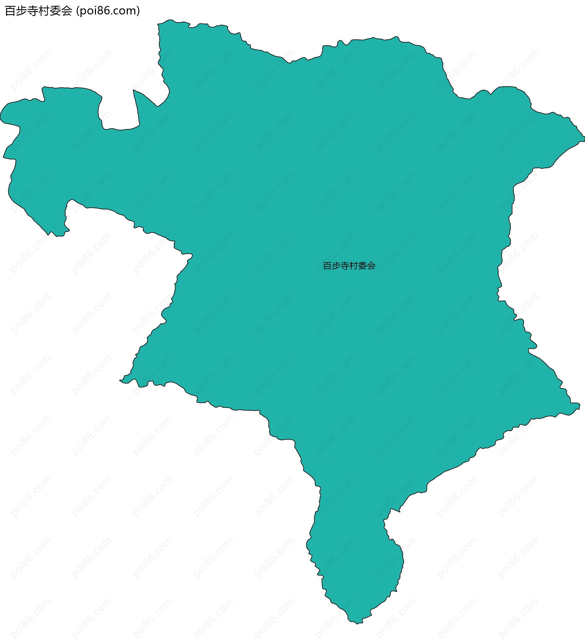 百步寺村委会边界地图