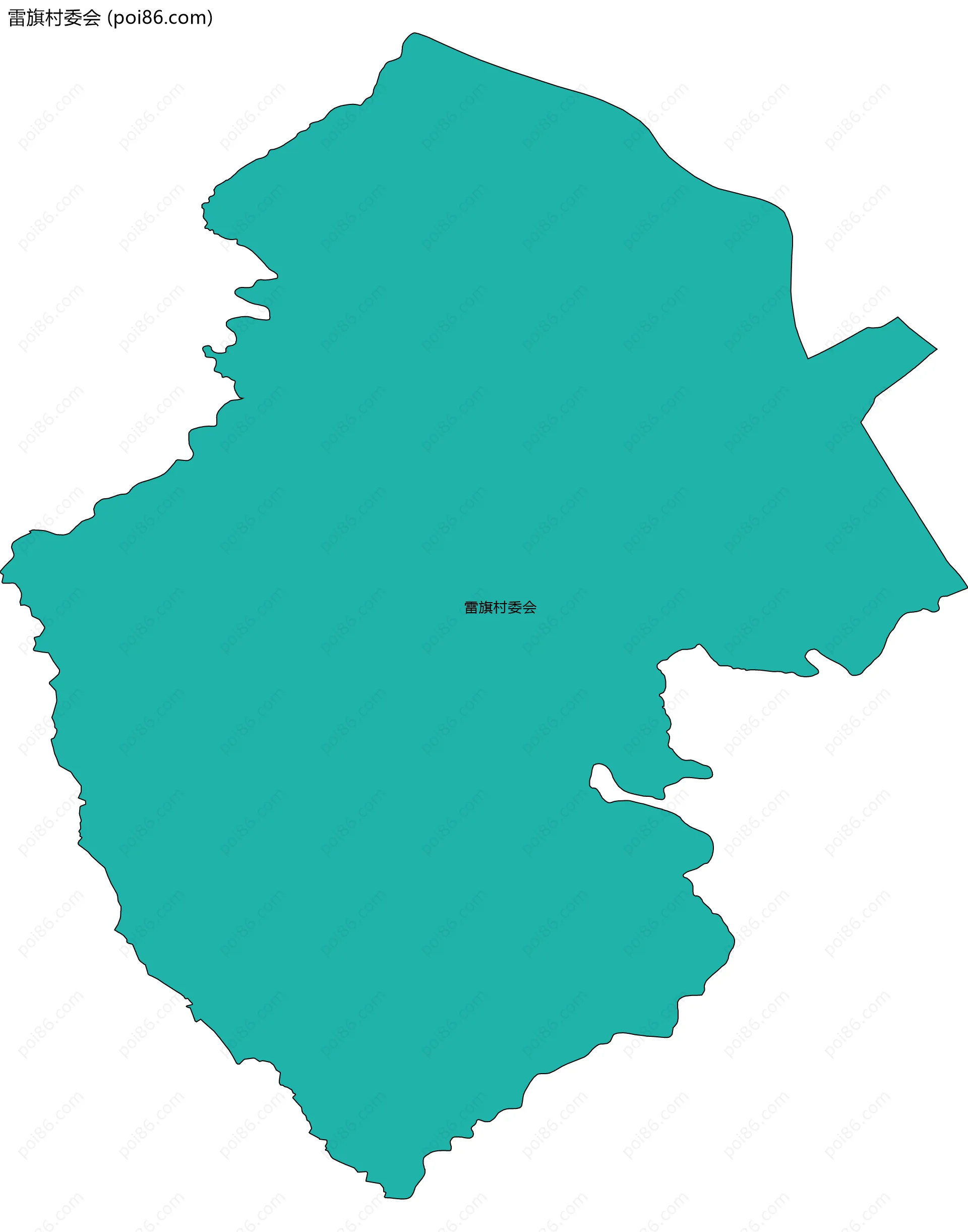 雷旗村委会边界地图