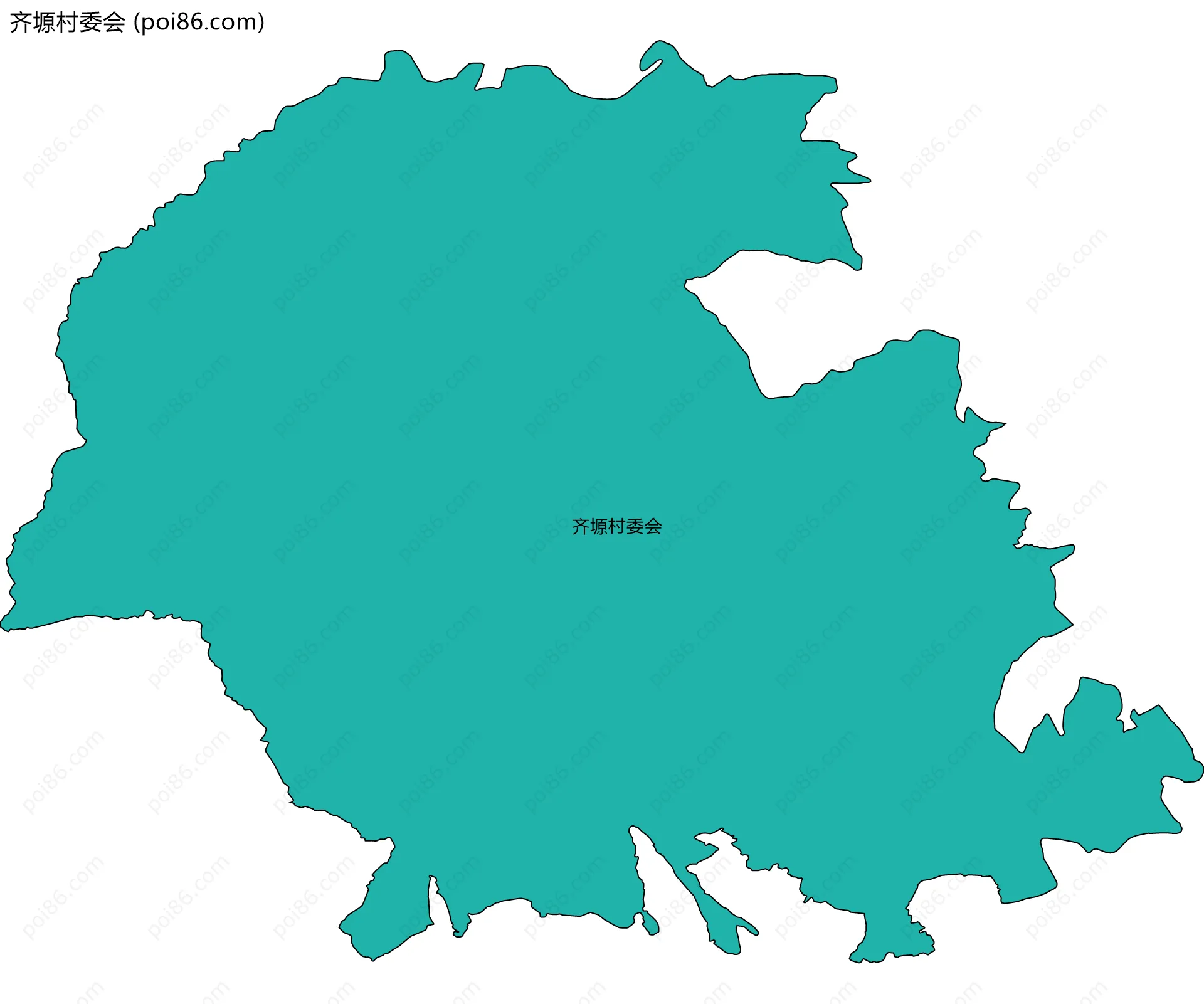 齐塬村委会边界地图