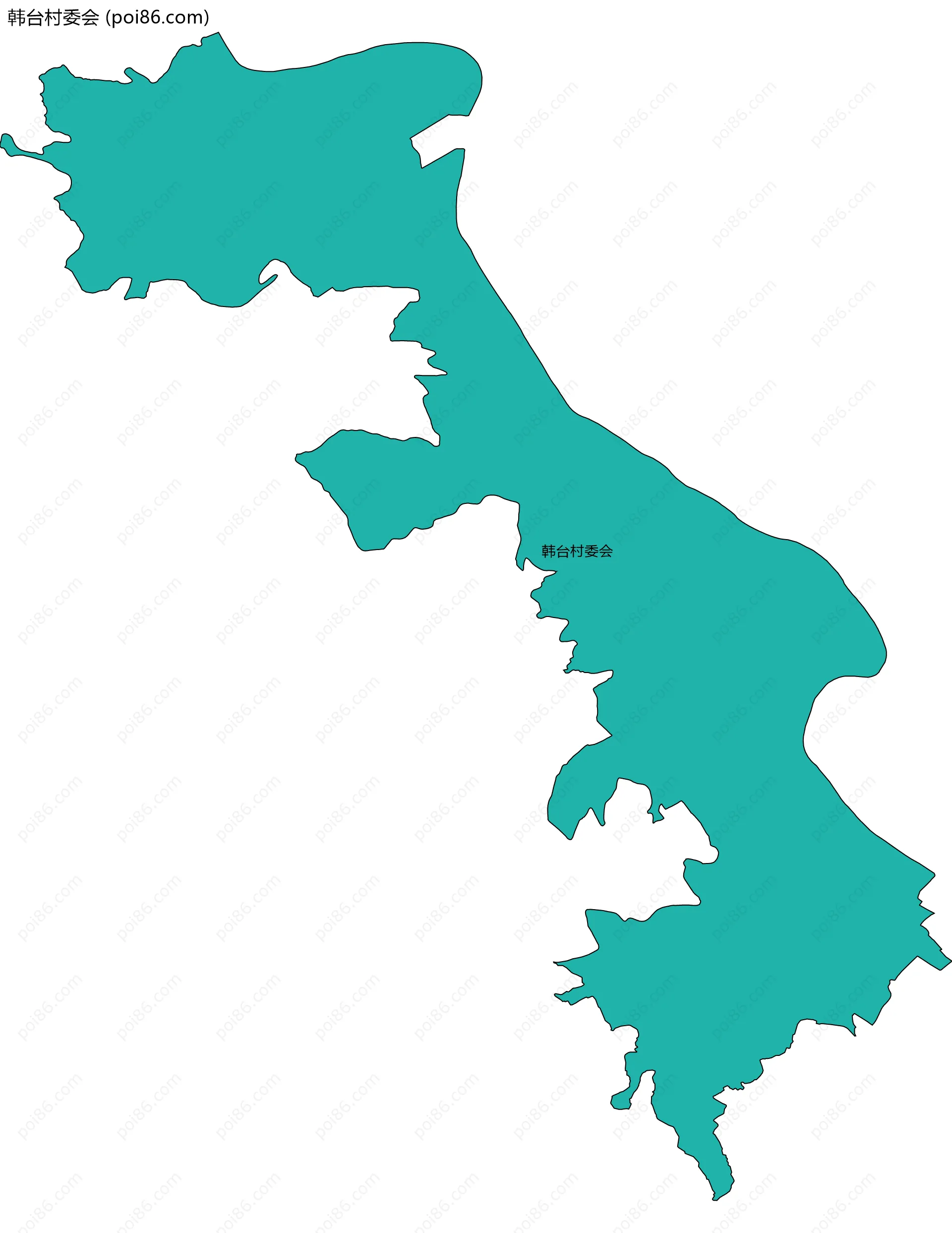 韩台村委会边界地图