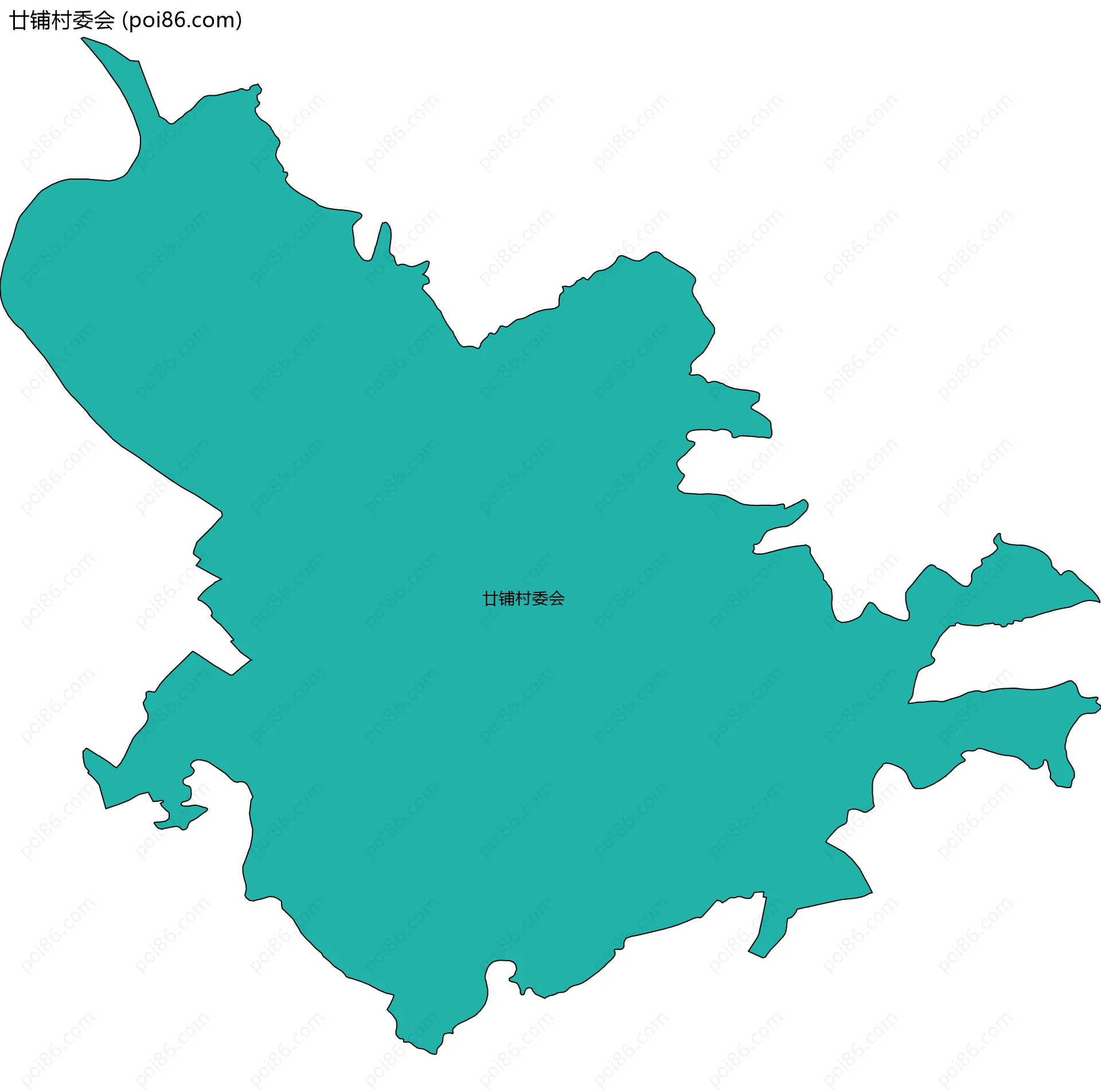 廿铺村委会边界地图