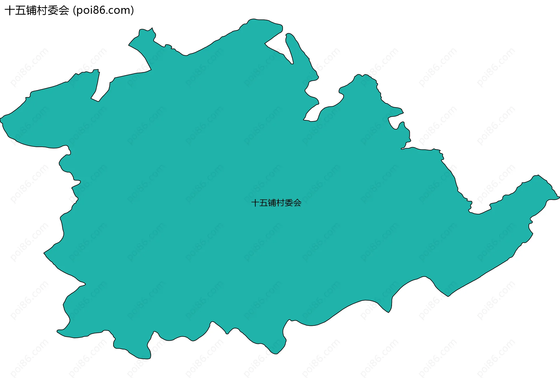 十五铺村委会边界地图