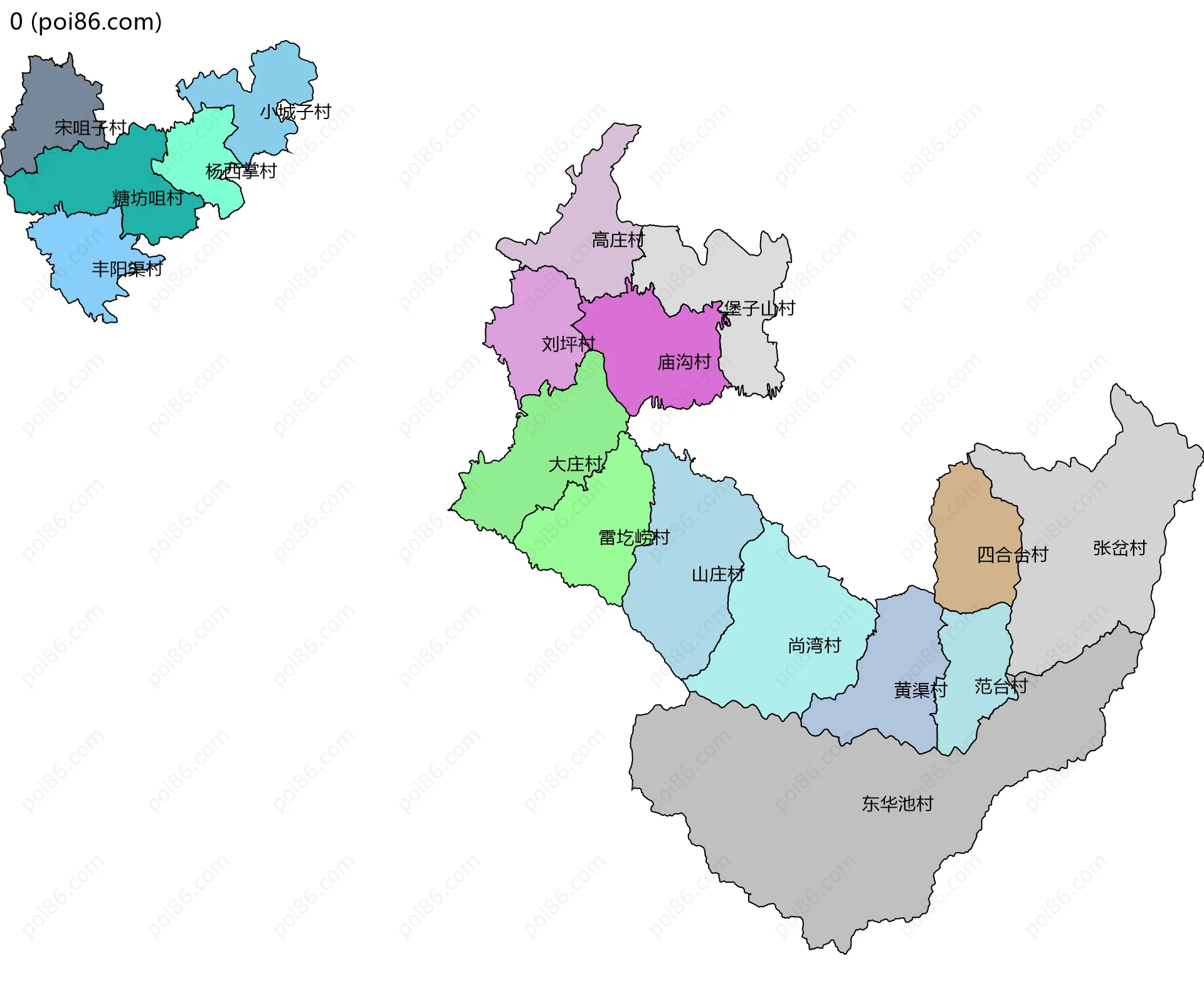 0边界地图(五级行政区划)