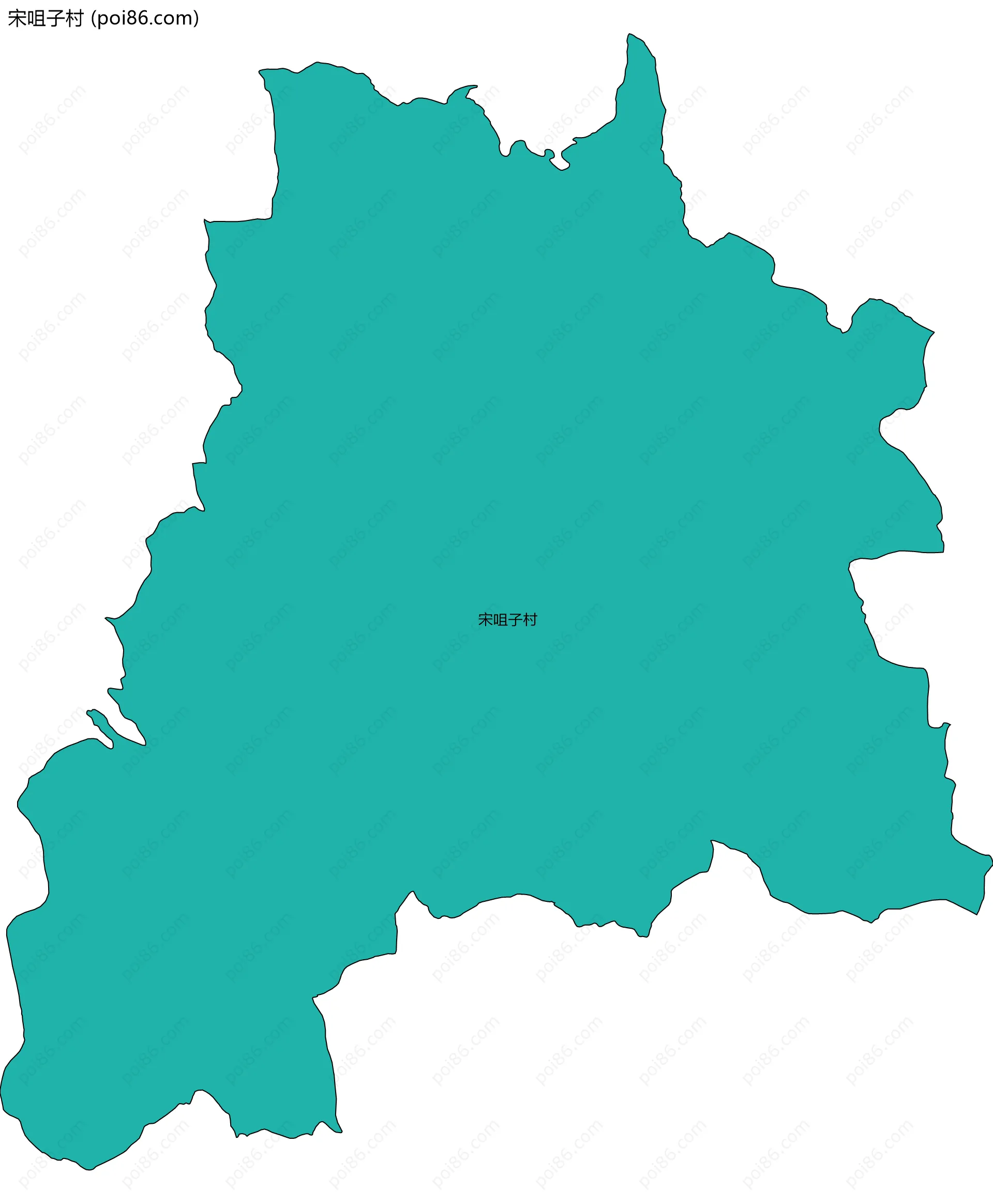 宋咀子村边界地图