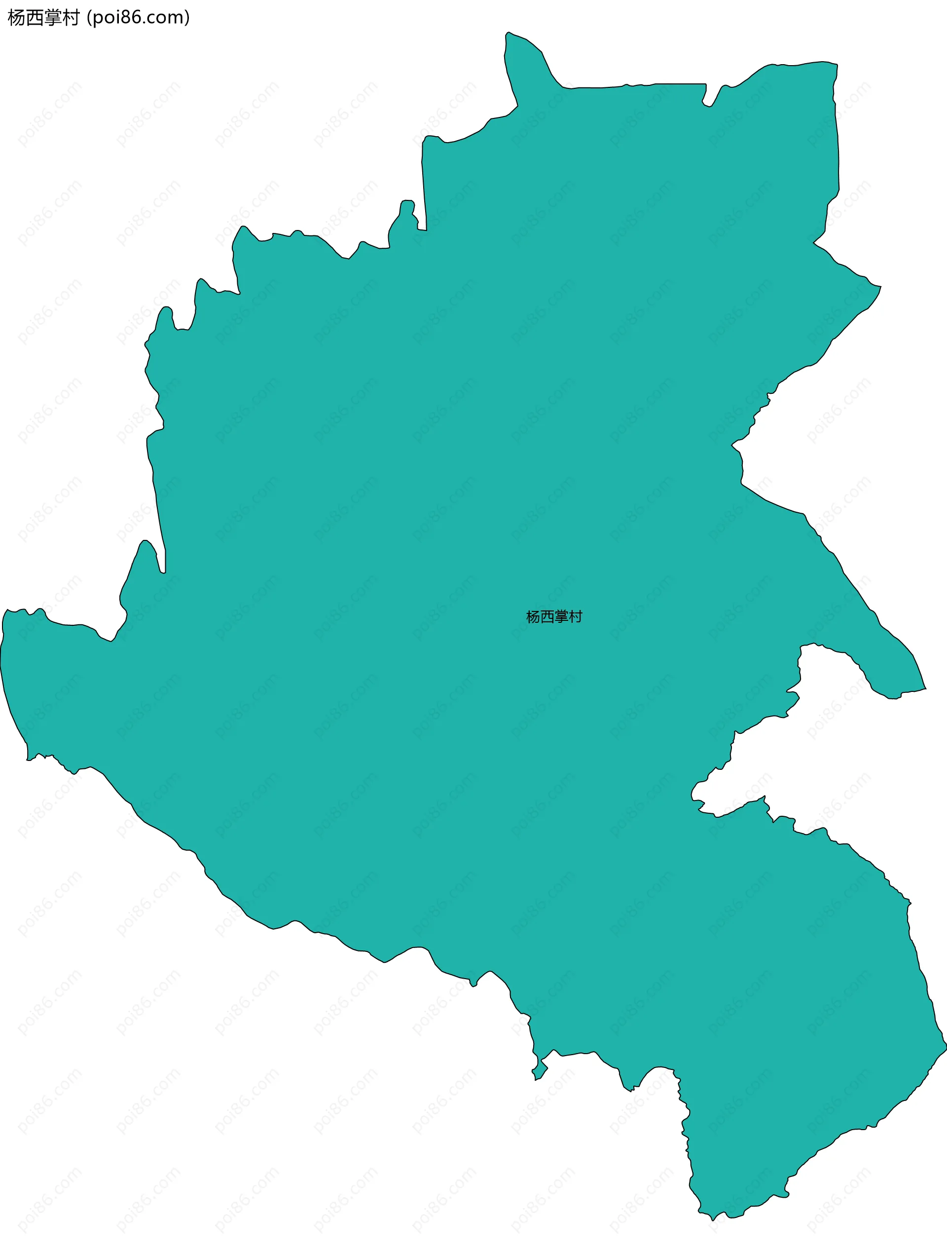 杨西掌村边界地图