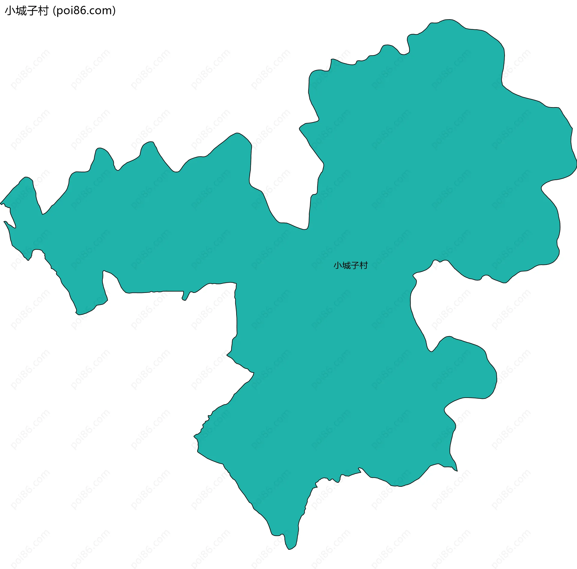 小城子村边界地图