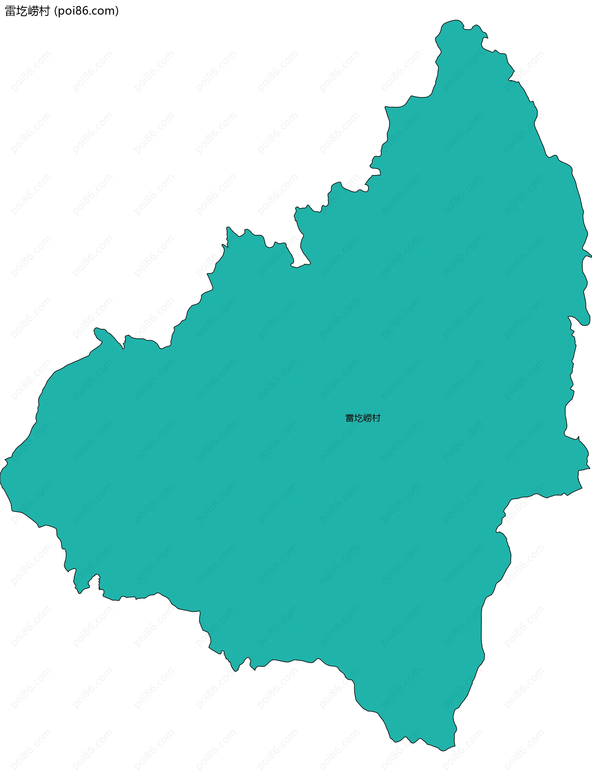 雷圪崂村边界地图