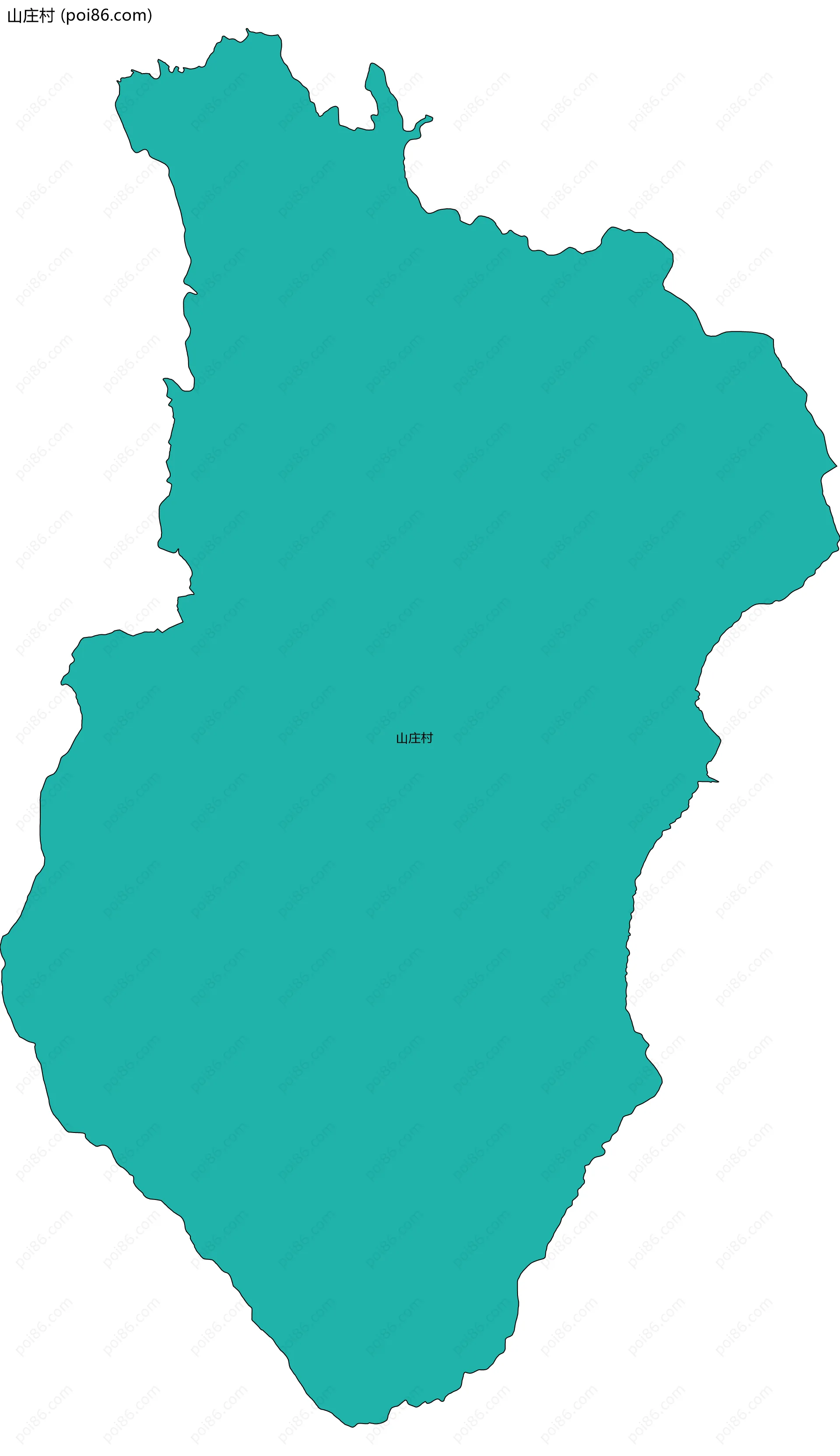 山庄村边界地图