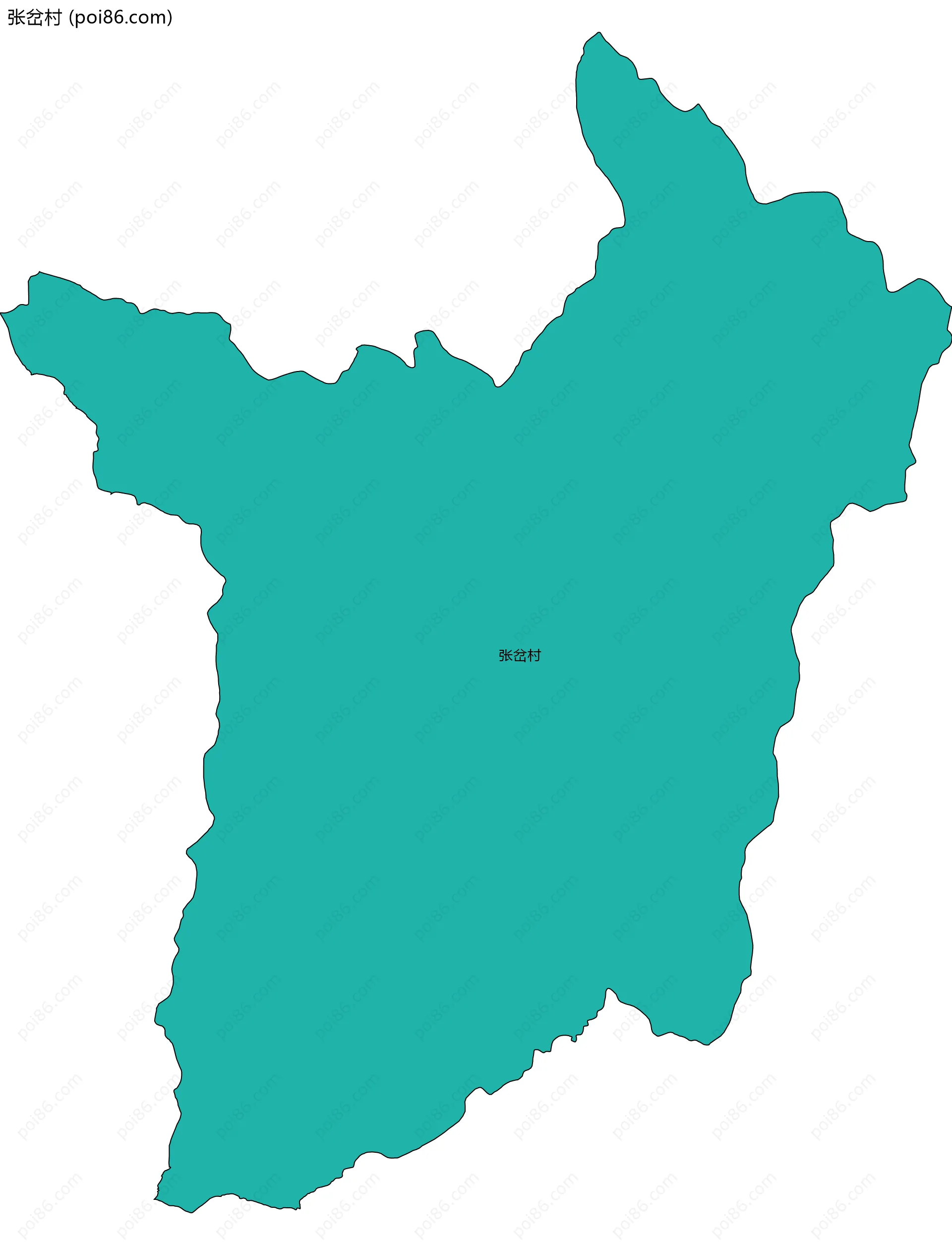 张岔村边界地图