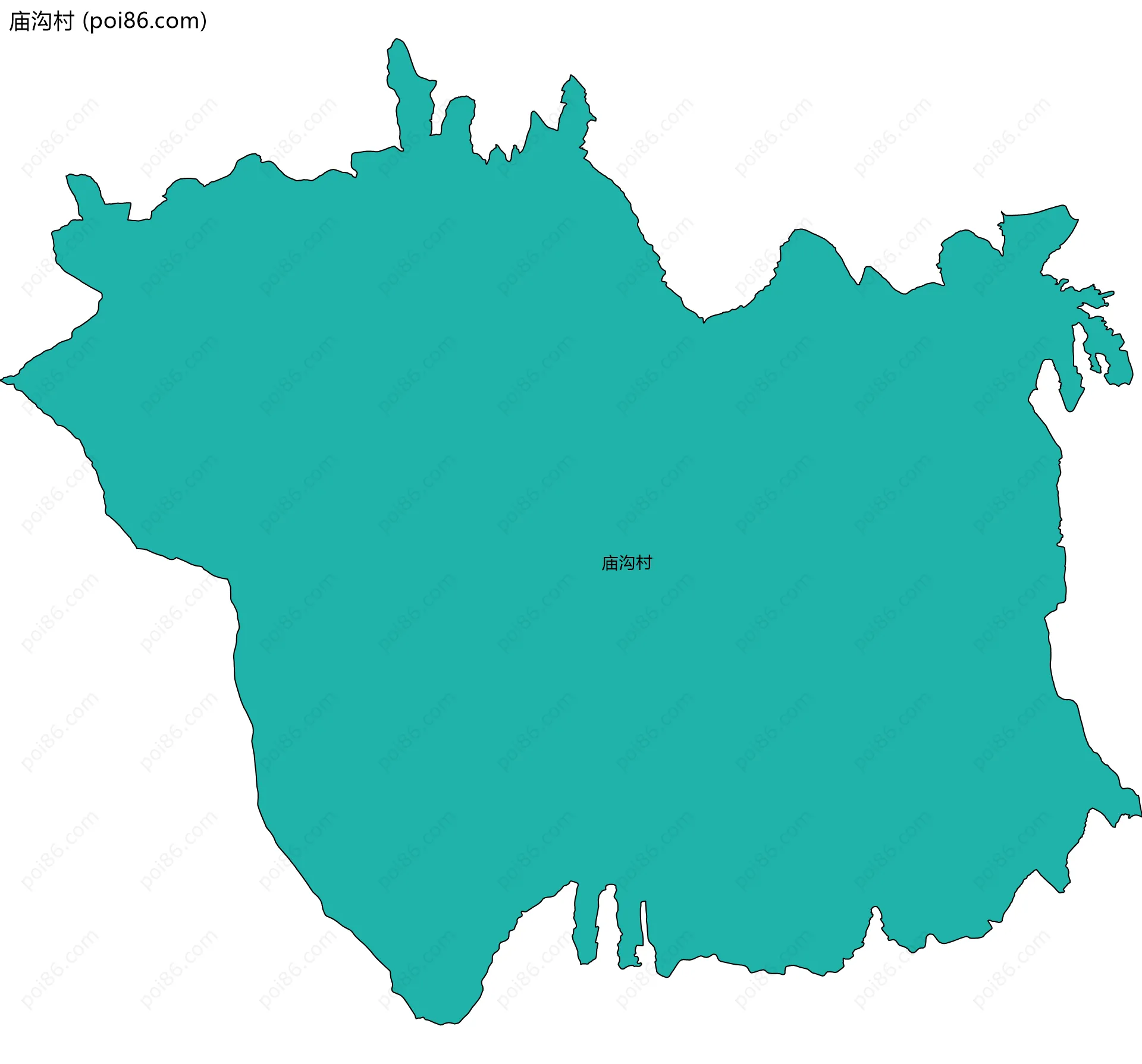 庙沟村边界地图