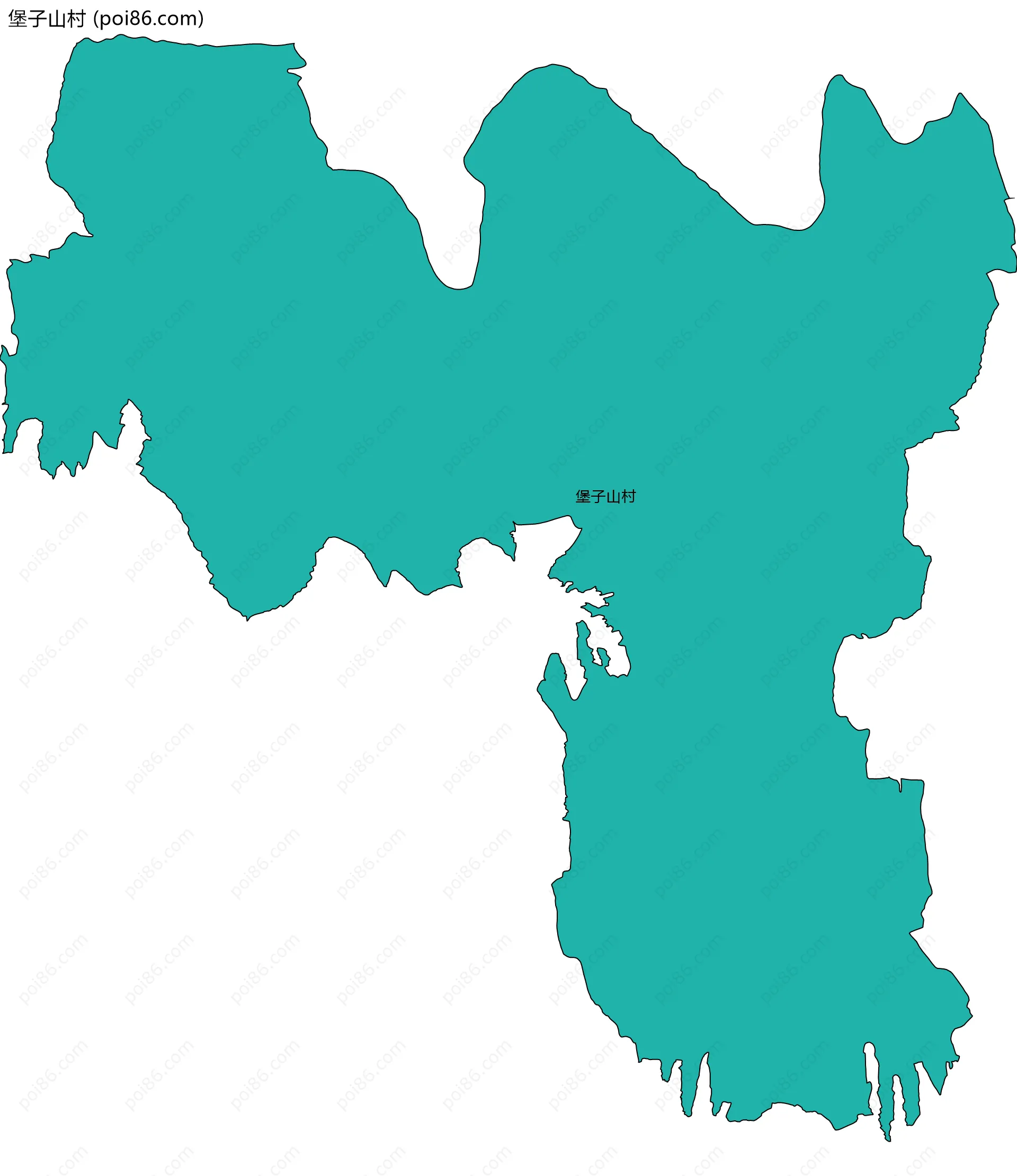 堡子山村边界地图