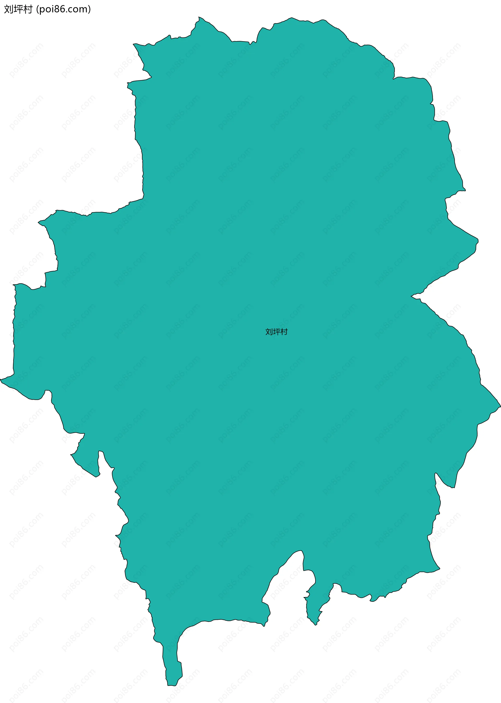 刘坪村边界地图