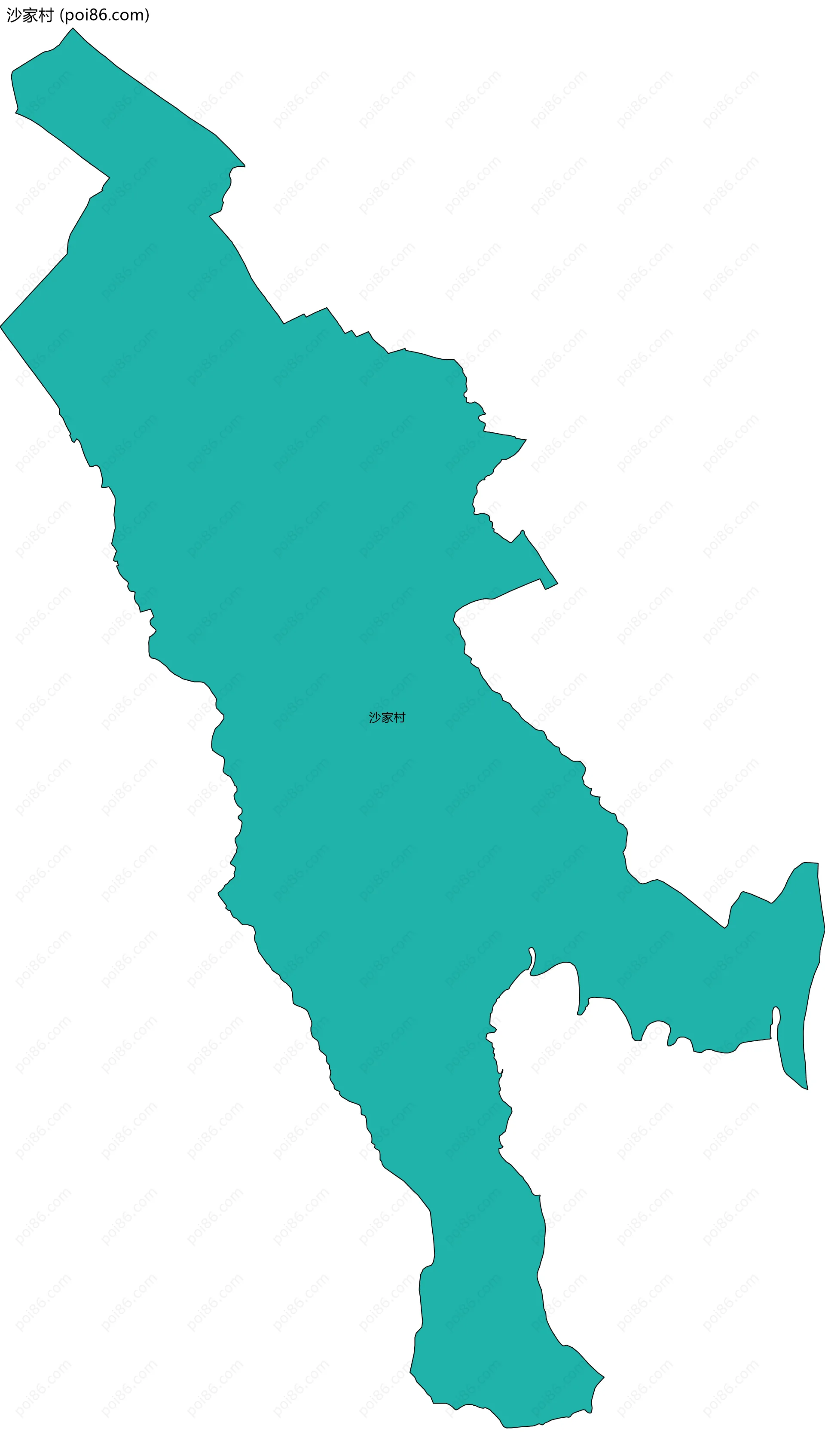 沙家村边界地图