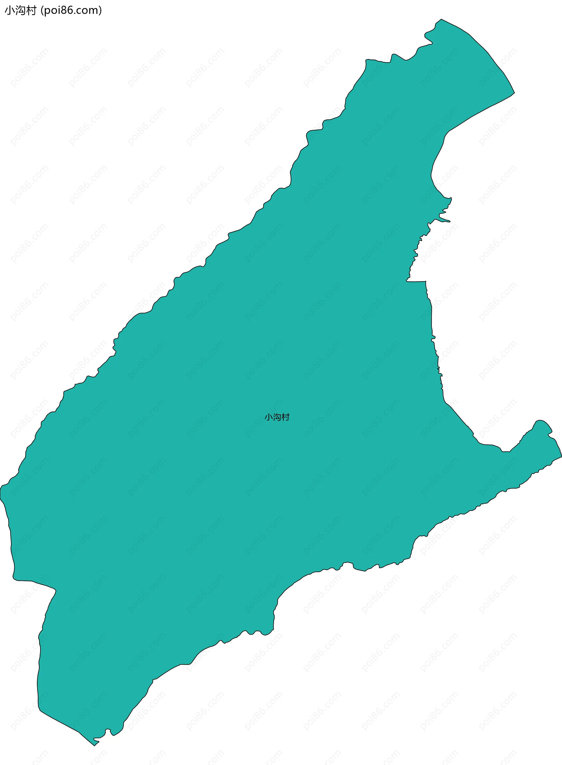 小沟村边界地图