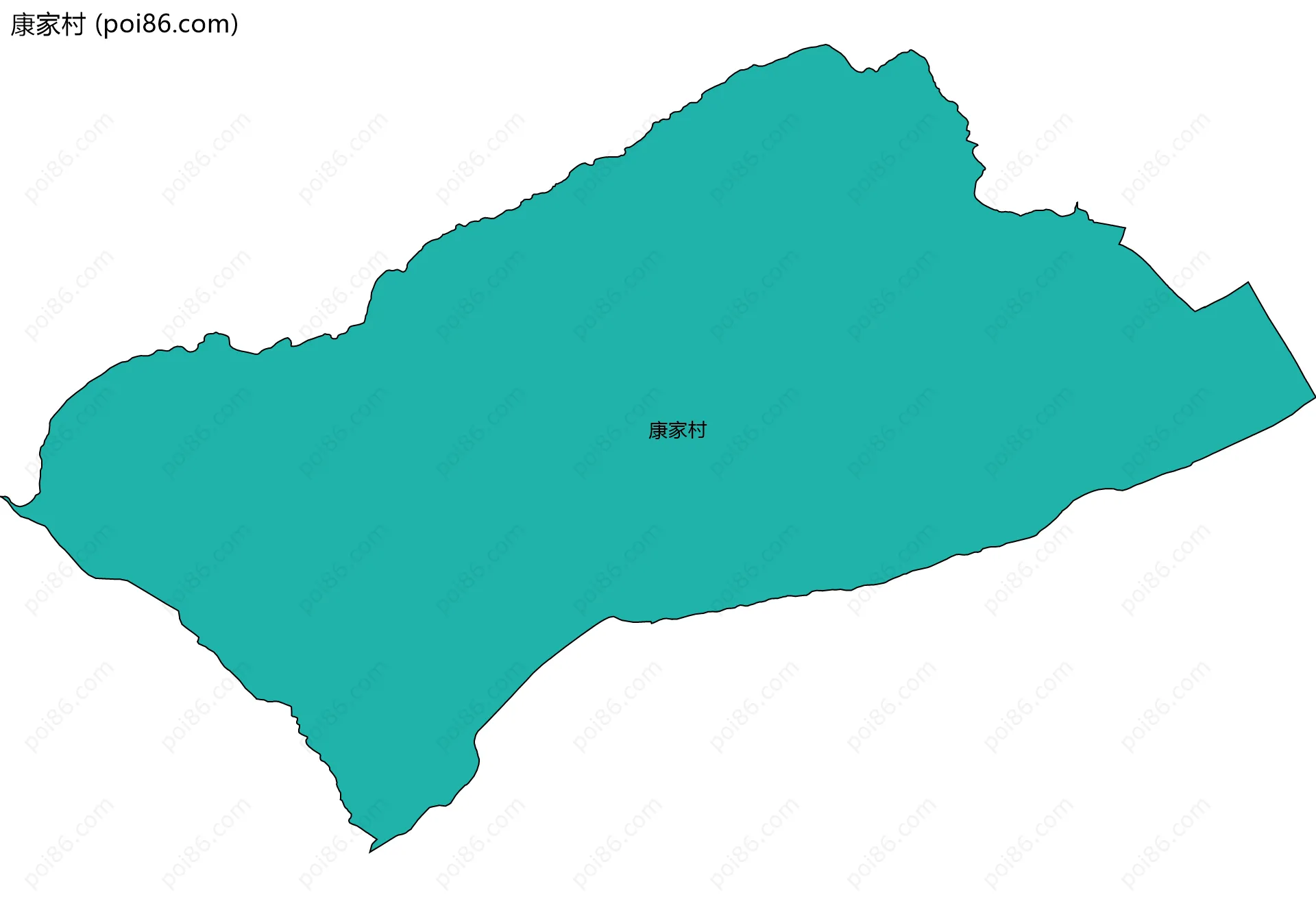 康家村边界地图