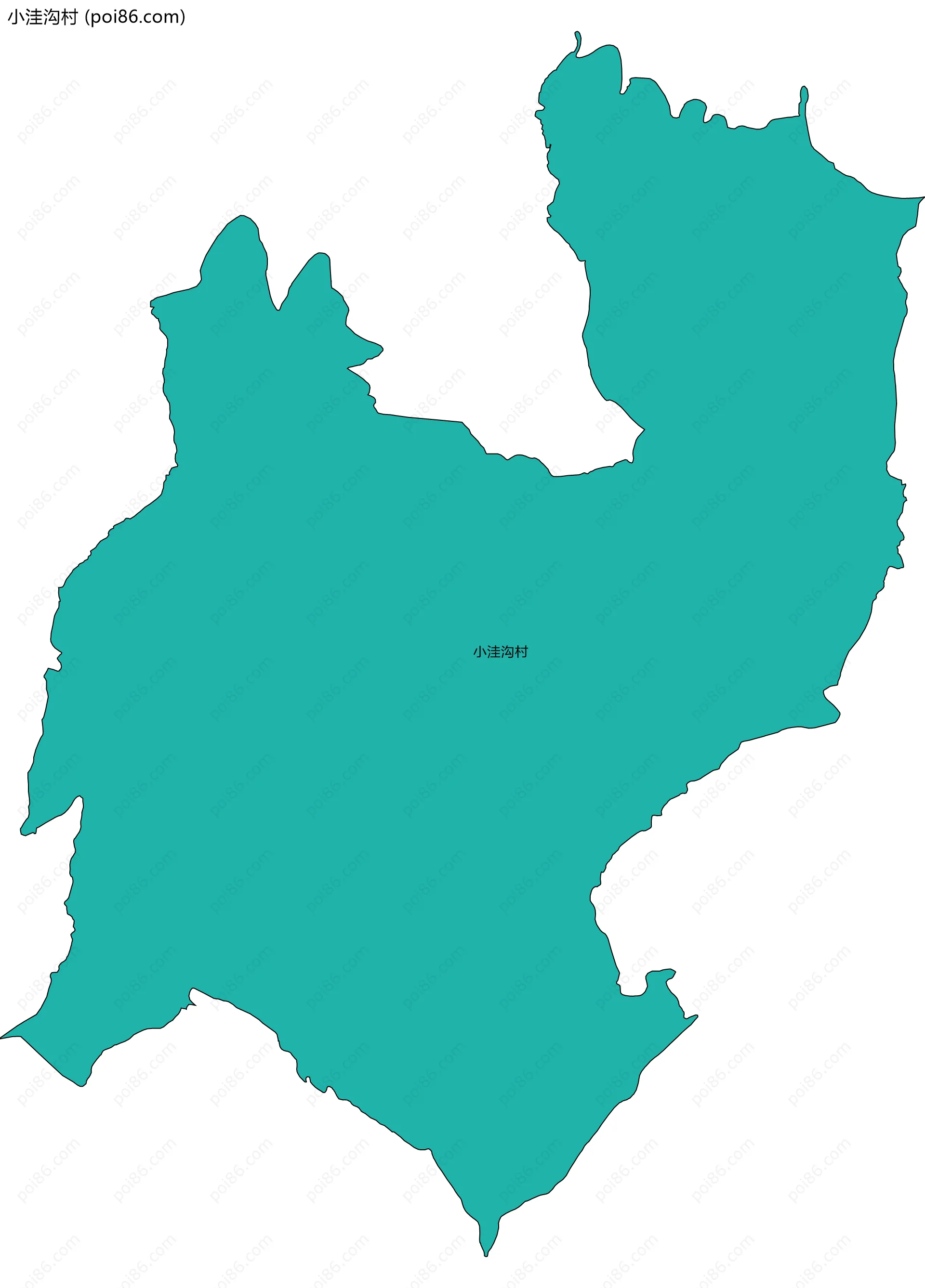 小洼沟村边界地图