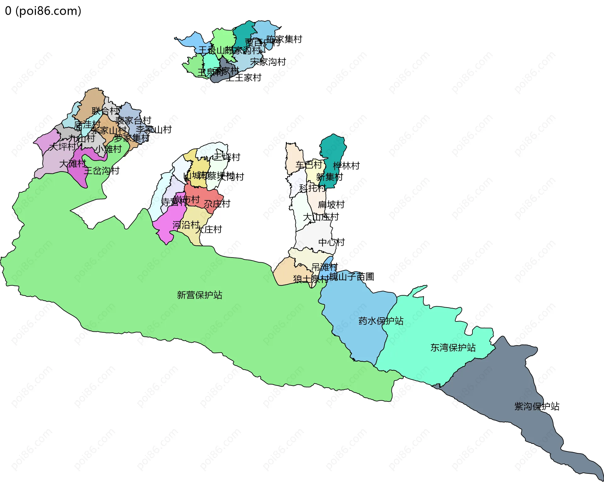 0边界地图(五级行政区划)