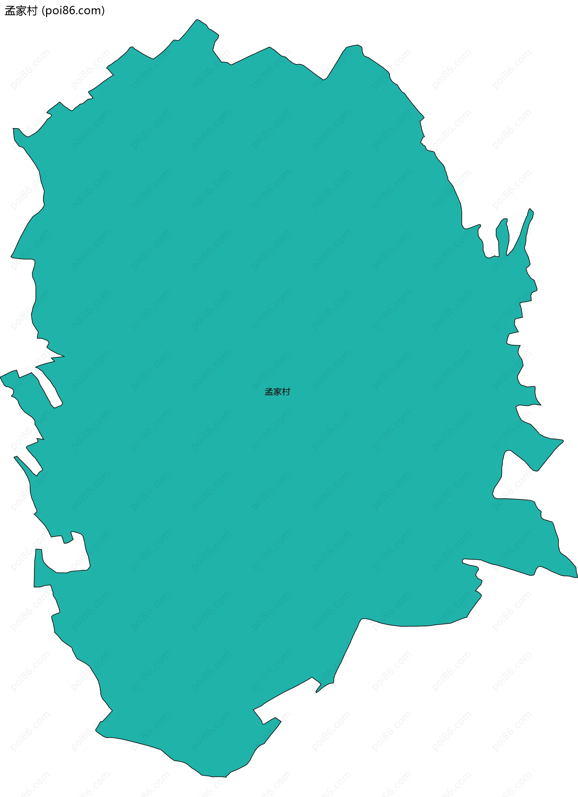 孟家村边界地图