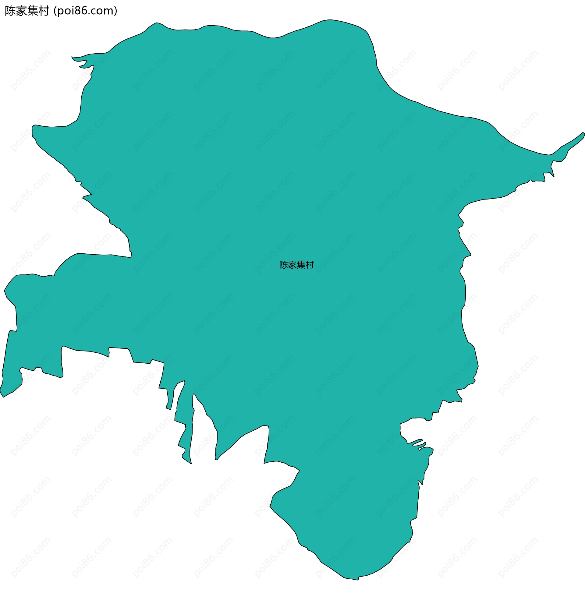 陈家集村边界地图