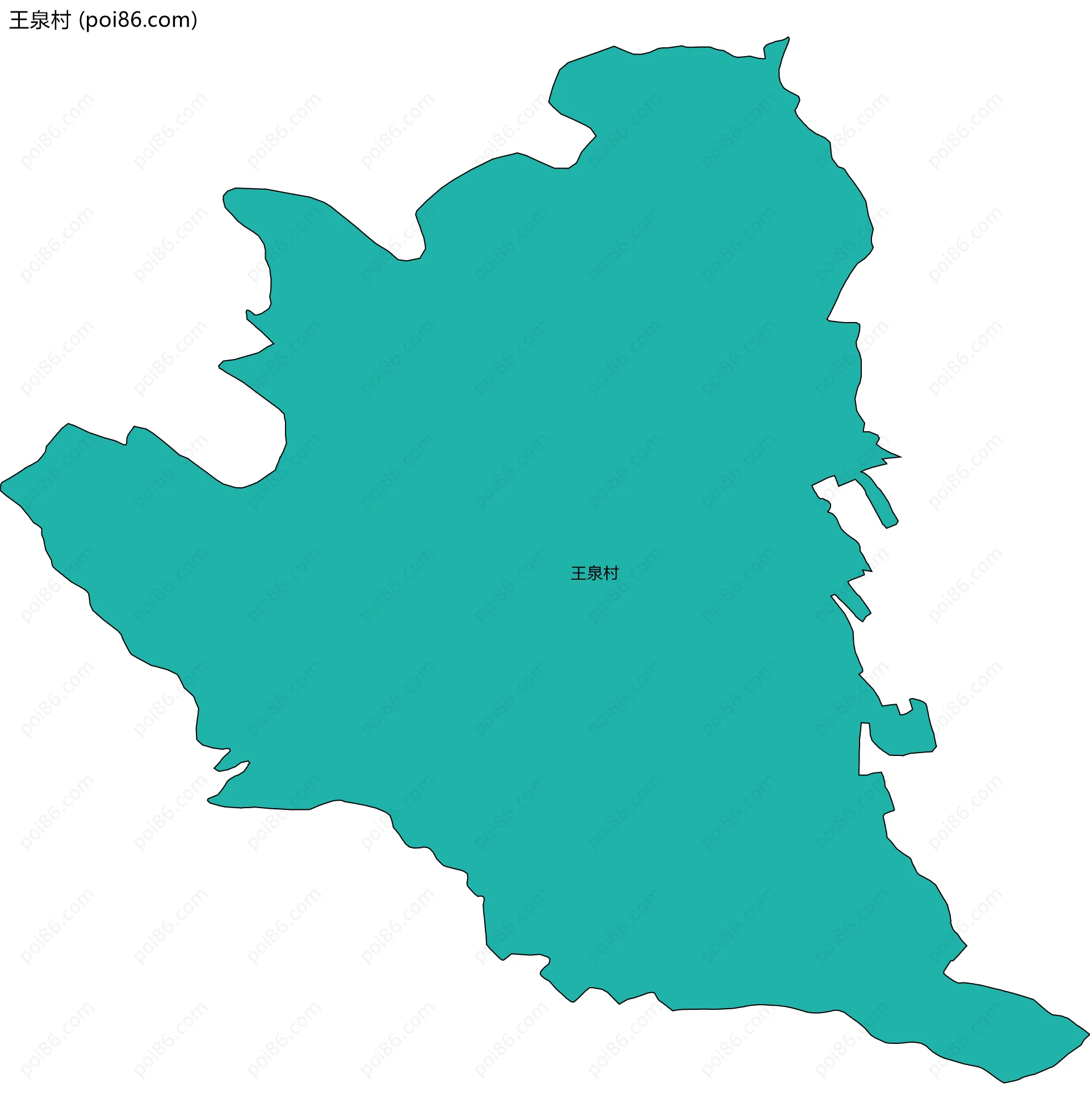 王泉村边界地图