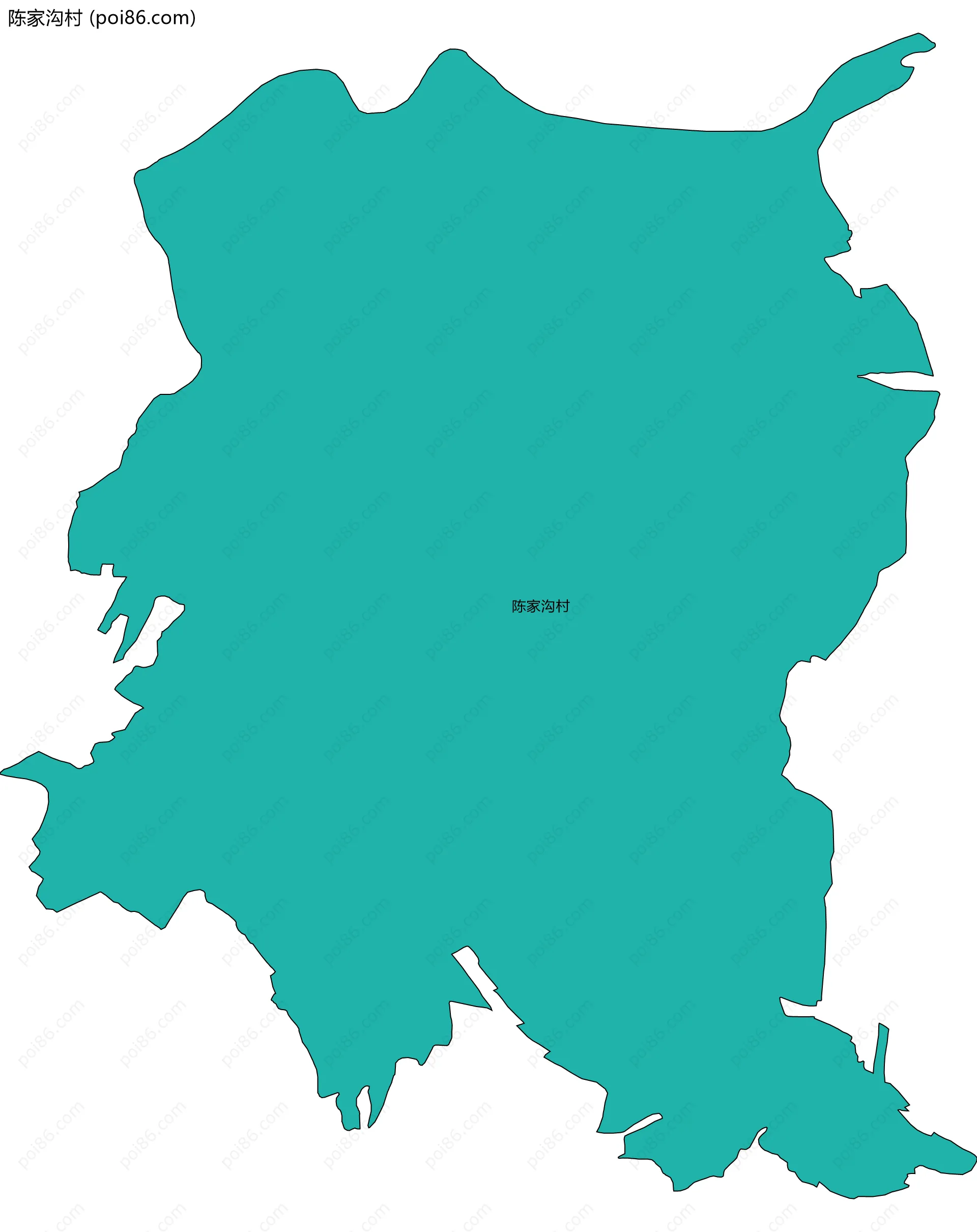 陈家沟村边界地图