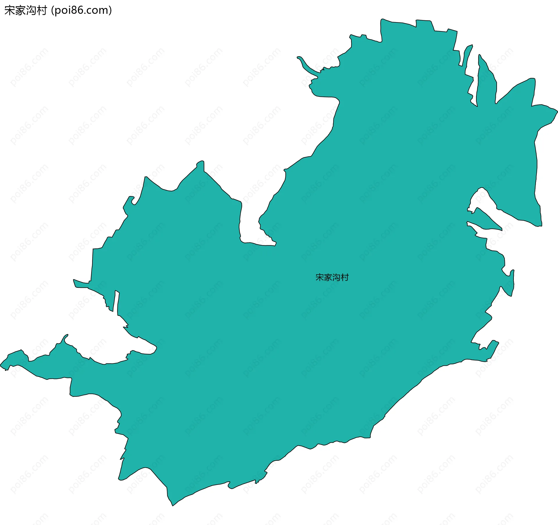 宋家沟村边界地图