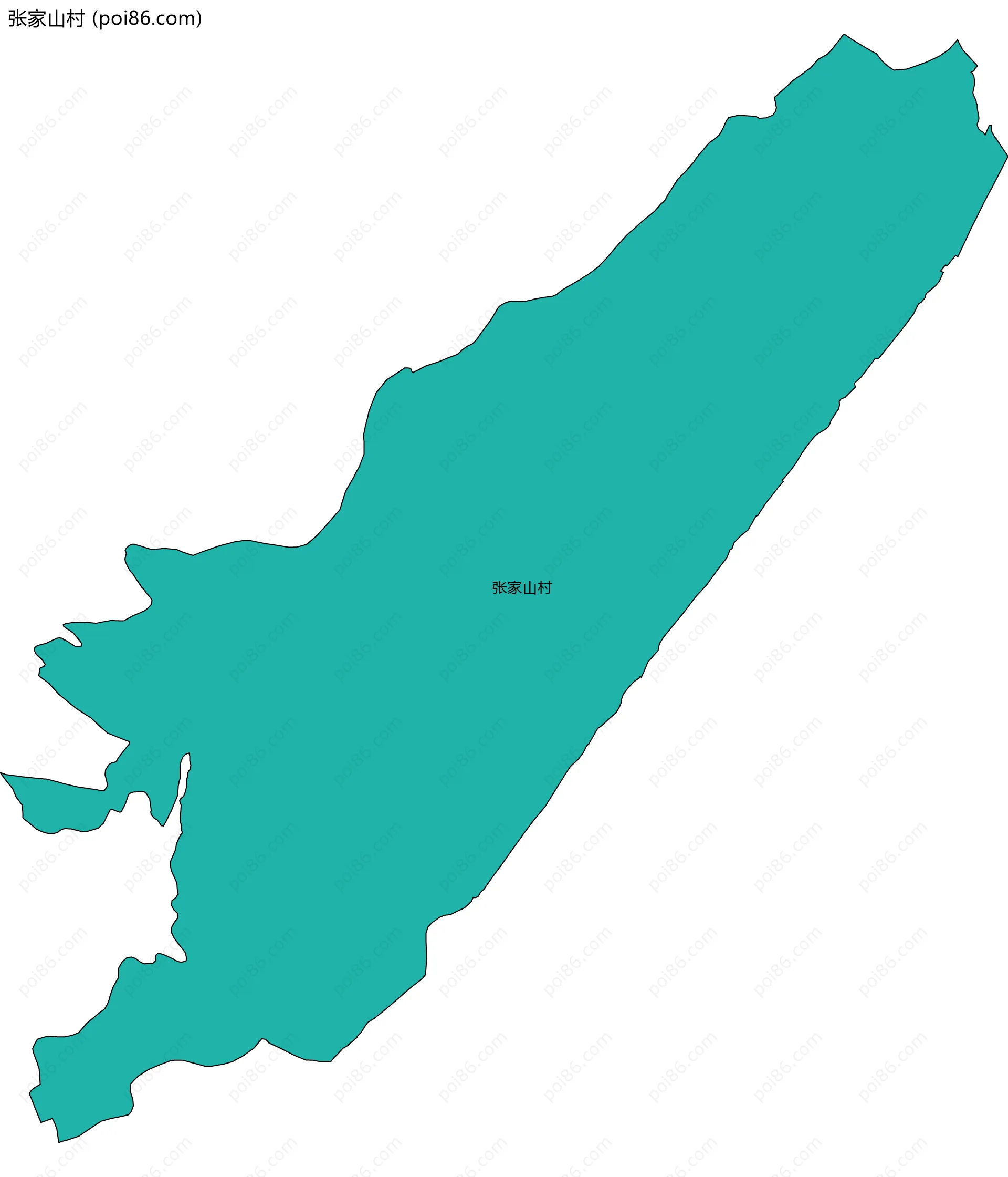 张家山村边界地图