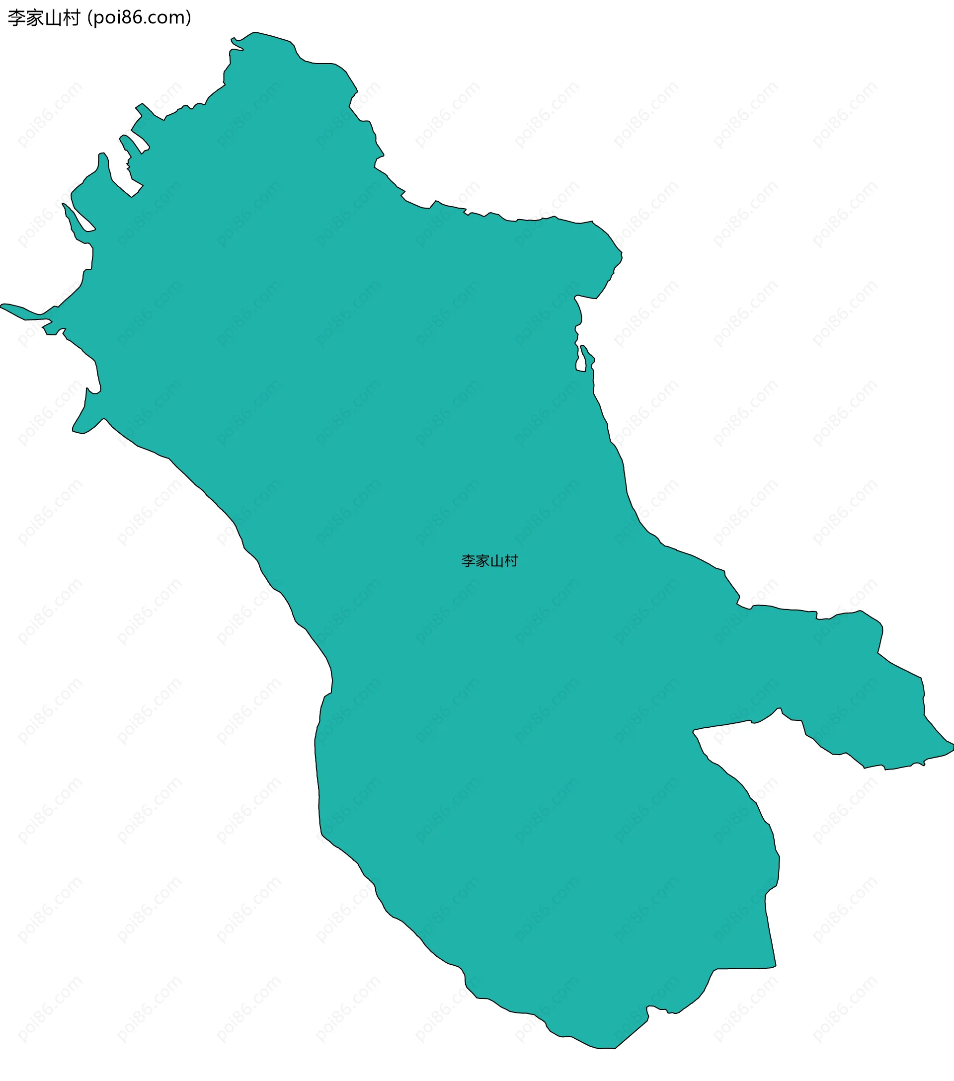 李家山村边界地图