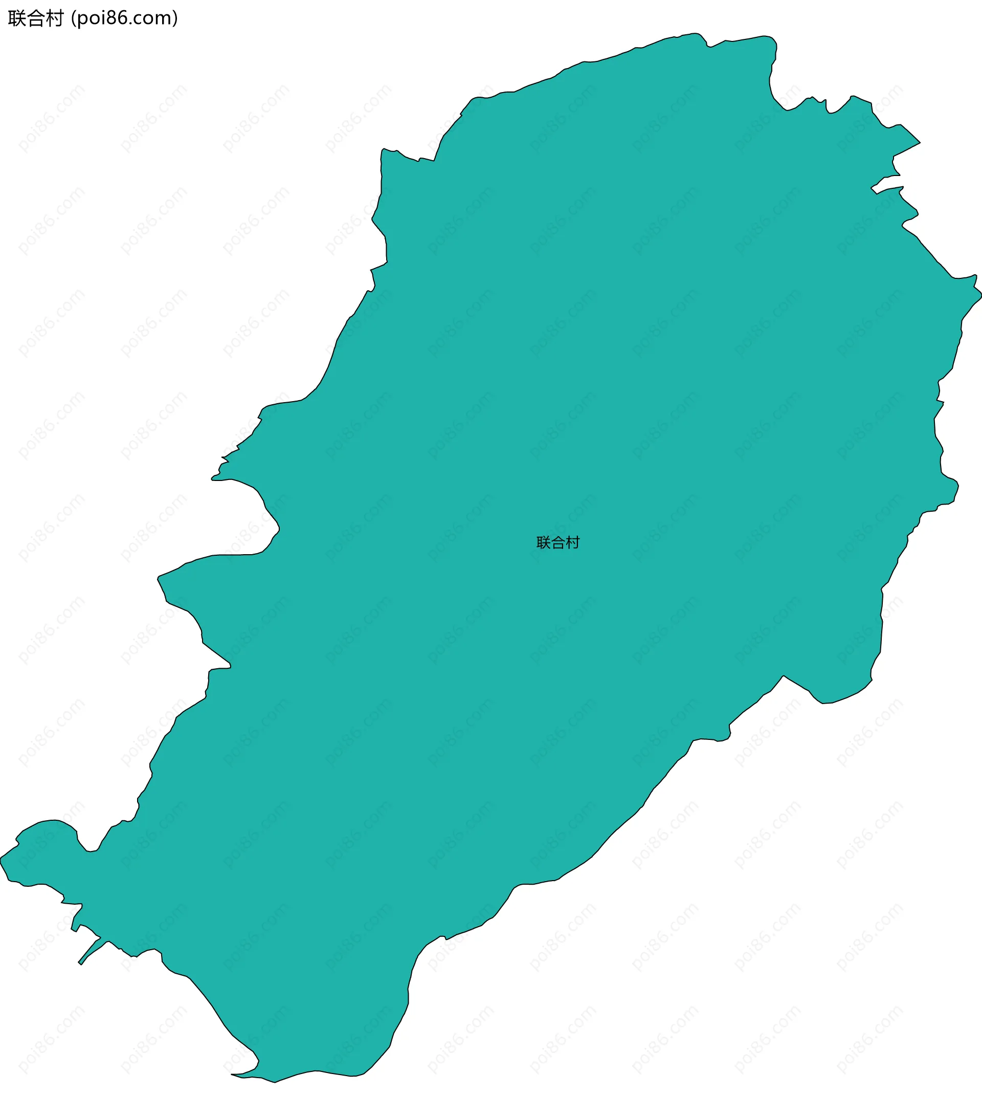 联合村边界地图