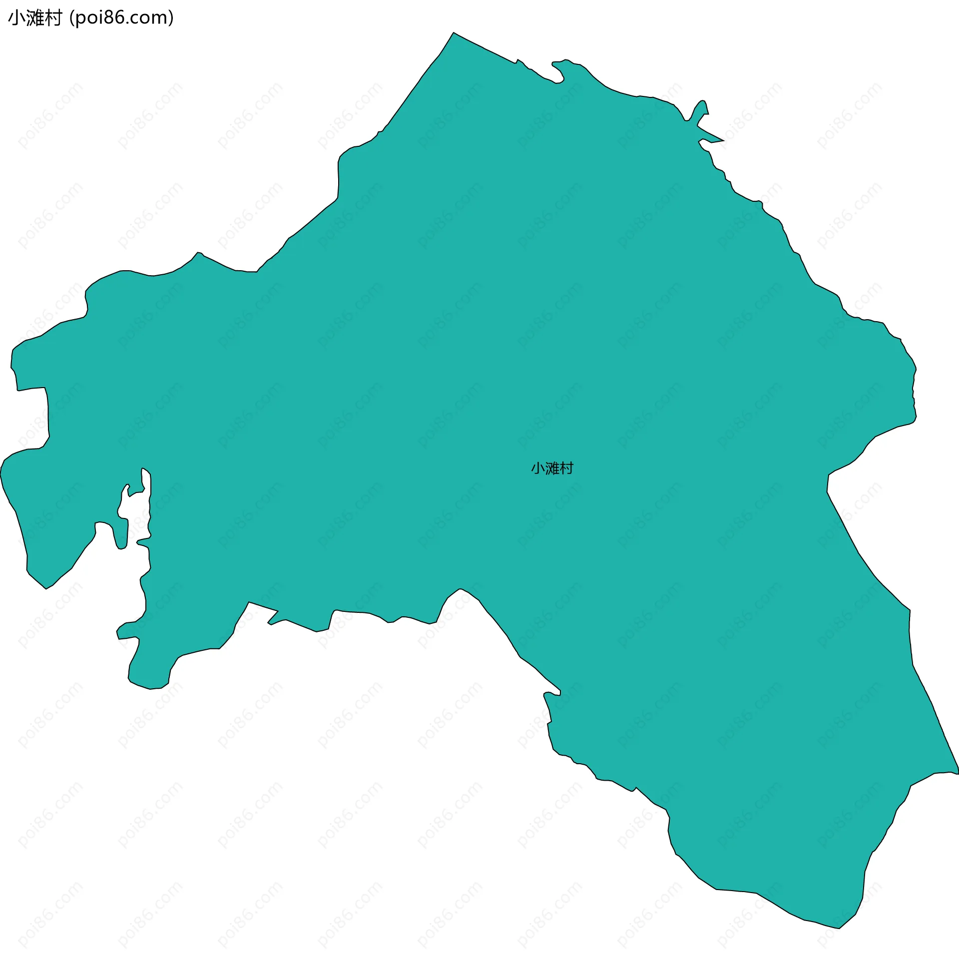 小滩村边界地图