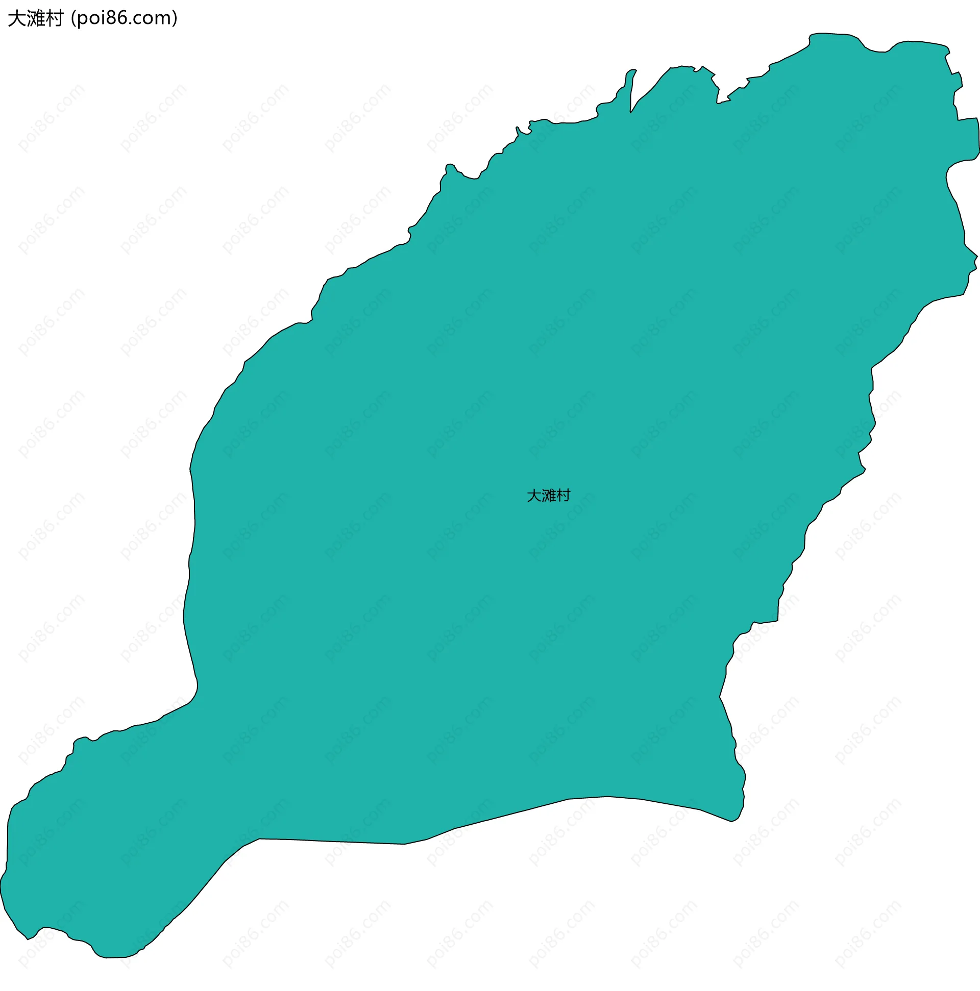 大滩村边界地图