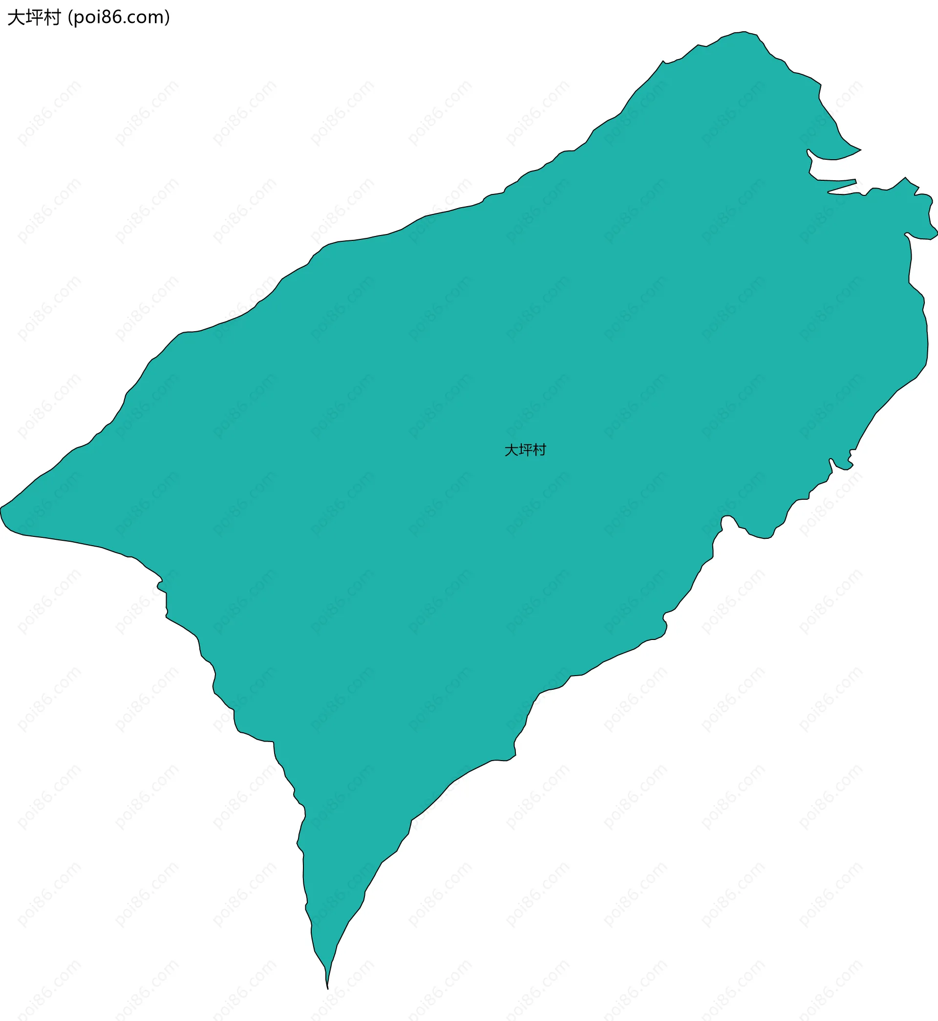 大坪村边界地图