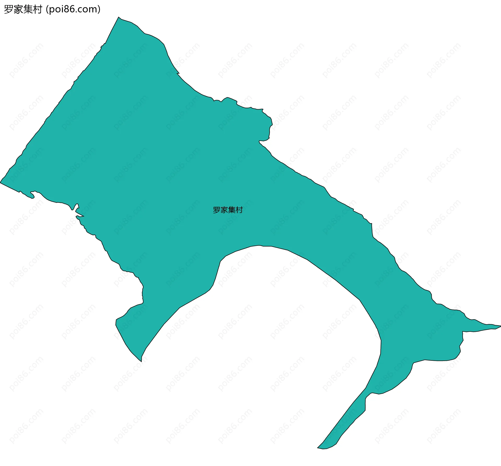 罗家集村边界地图