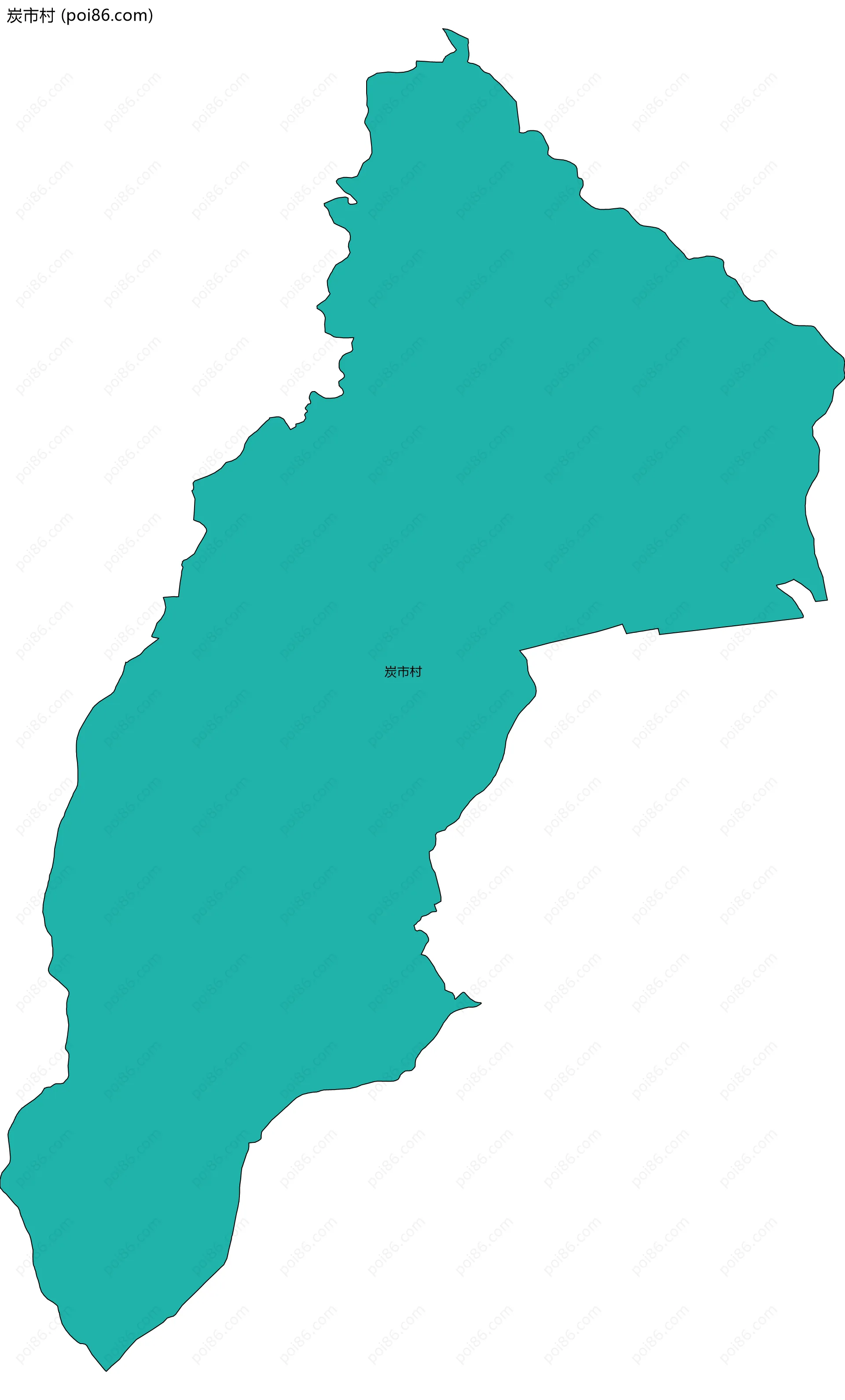 炭市村边界地图