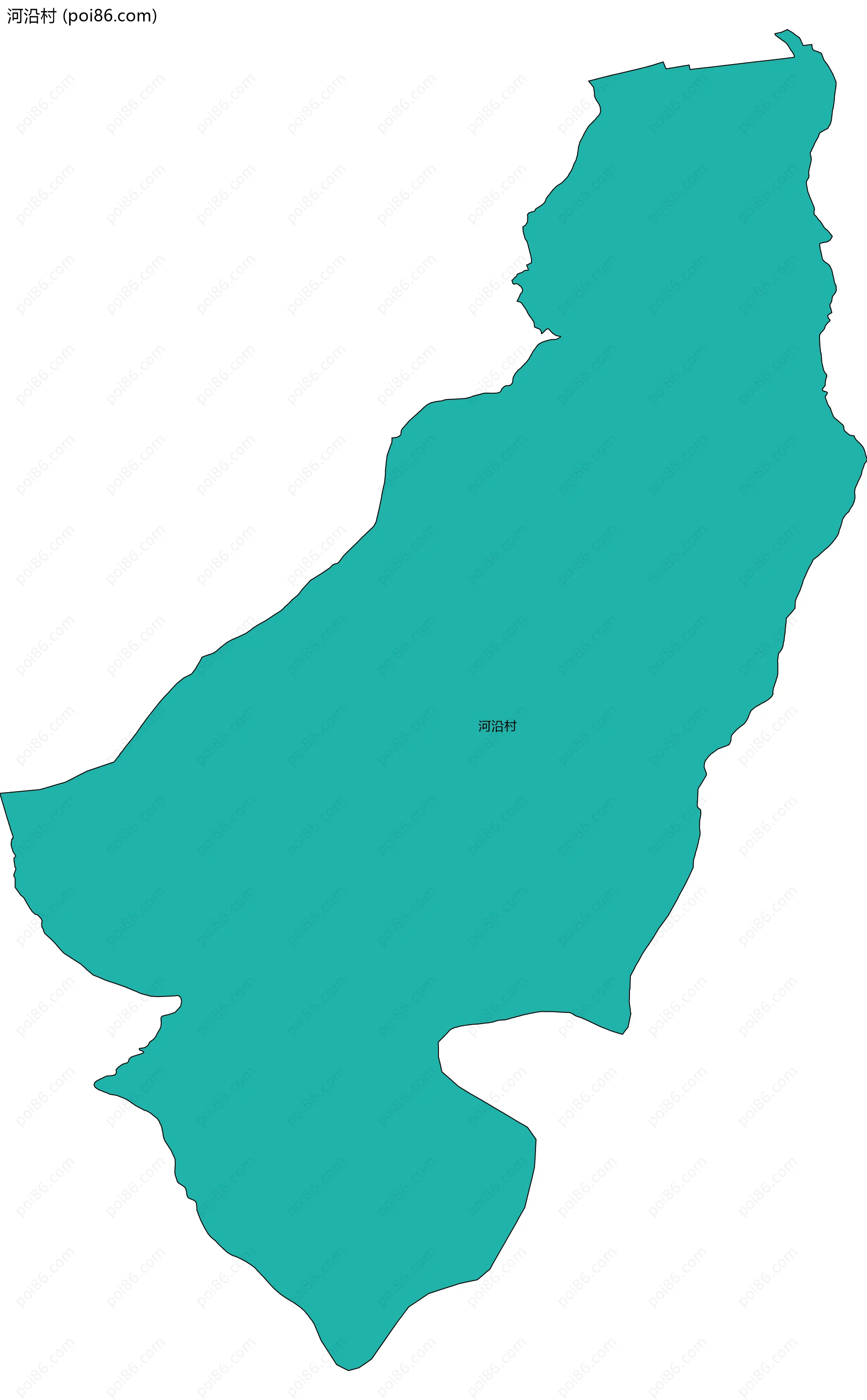 河沿村边界地图