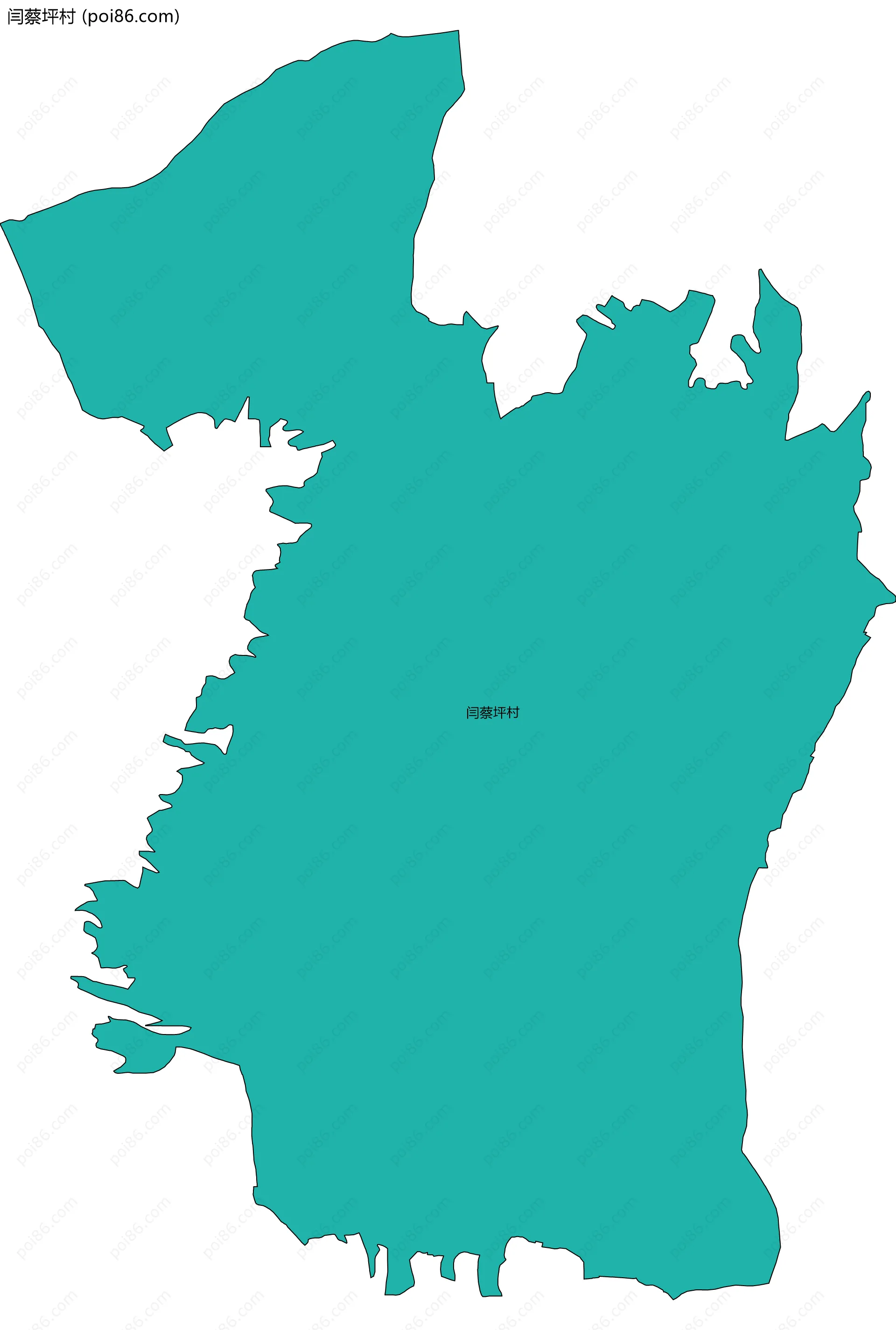 闫蔡坪村边界地图